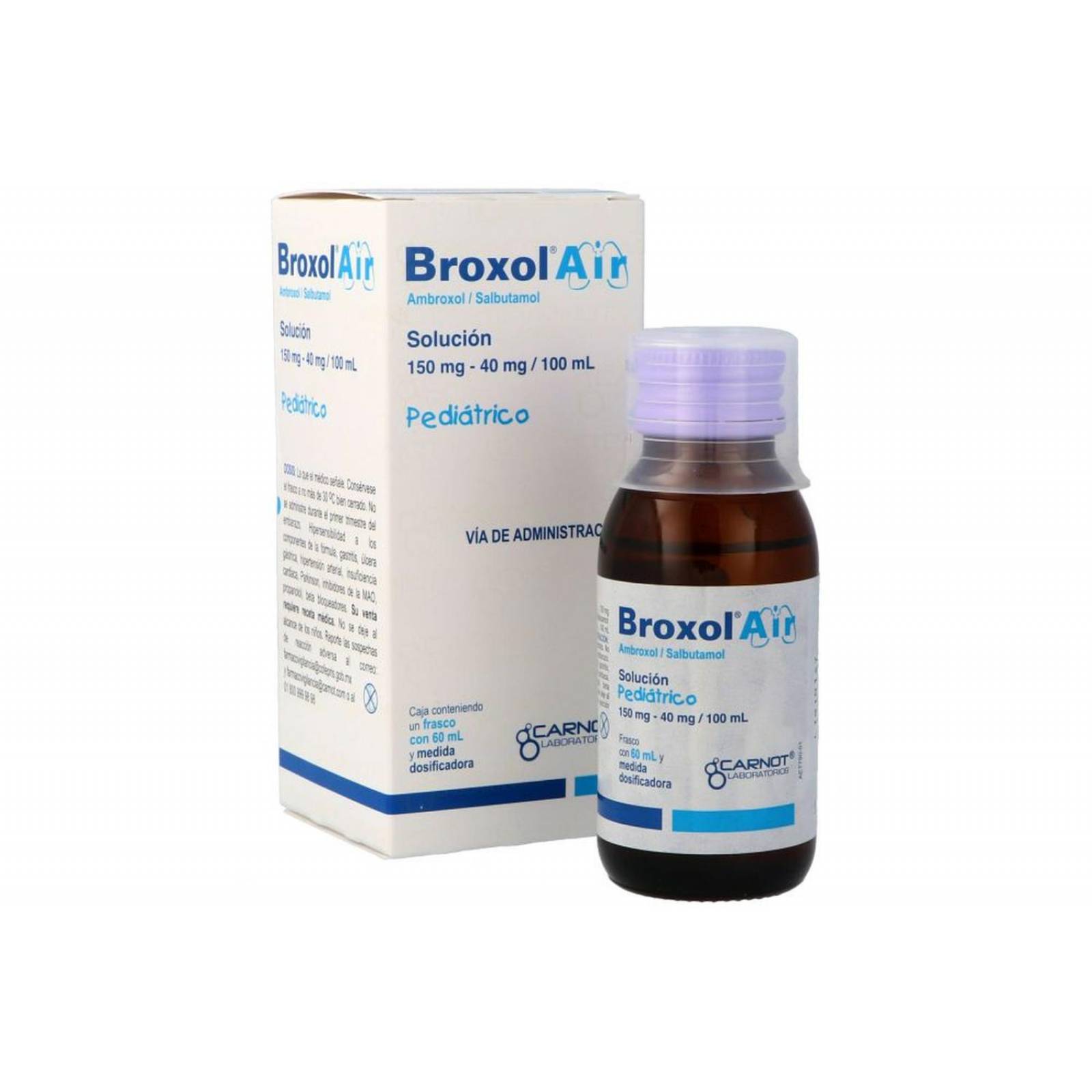 Broxol Air Solución Pediátrica 150 mg / 40 mg Caja Con Frasco Con 60 mL 