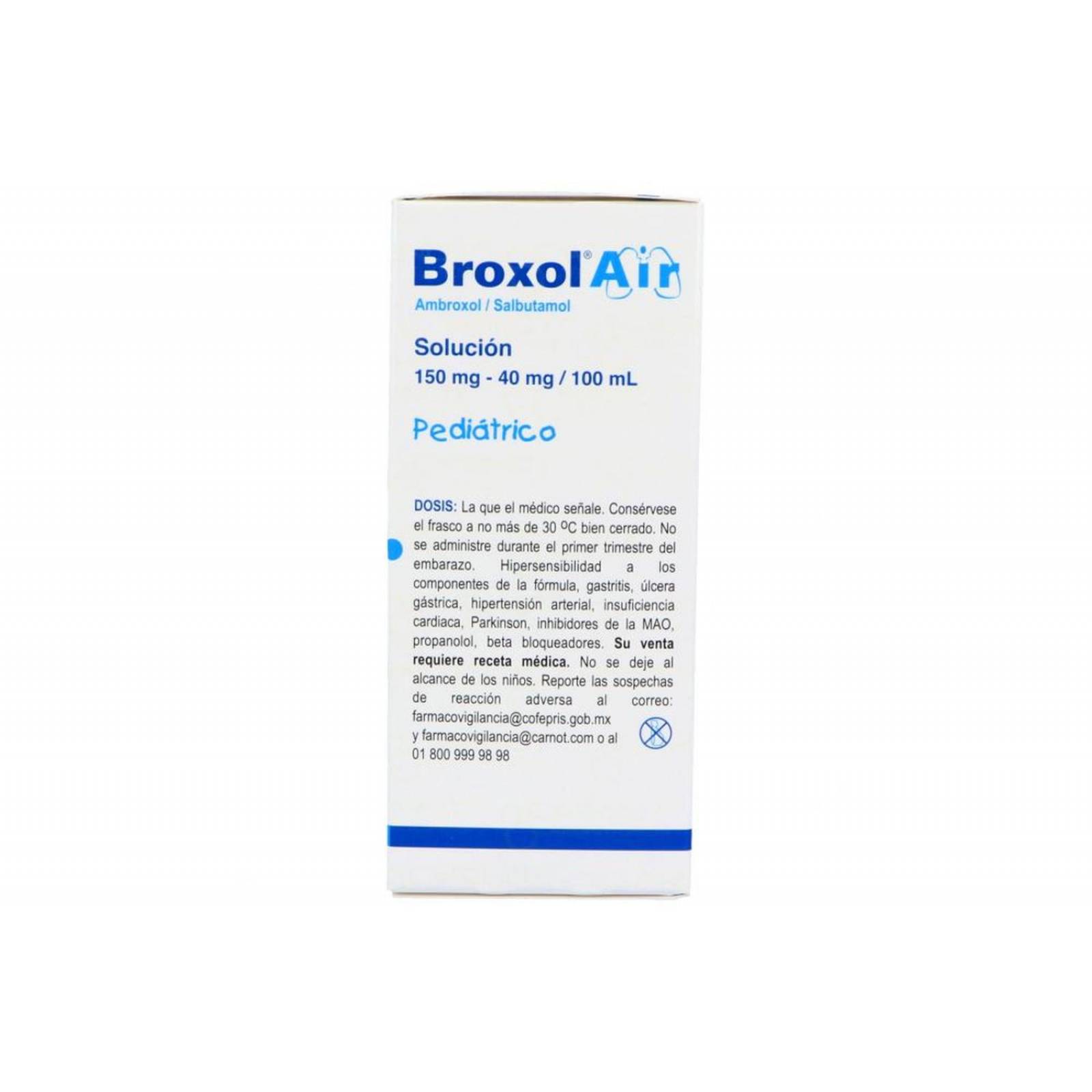 Broxol Air Solución Pediátrica 150 mg / 40 mg Caja Con Frasco Con 60 mL 