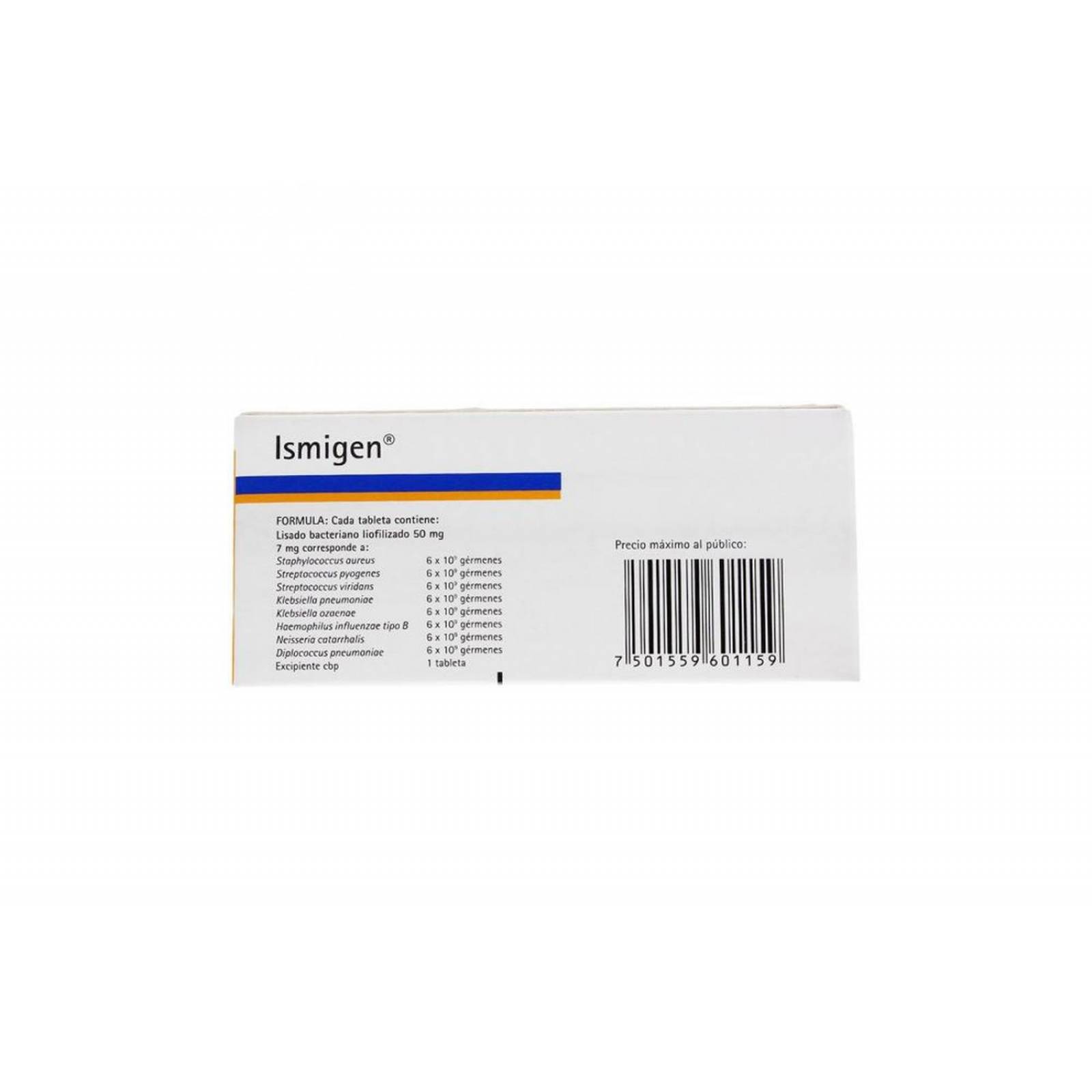Ismigen 50 mg Caja Con 10 Tabletas 