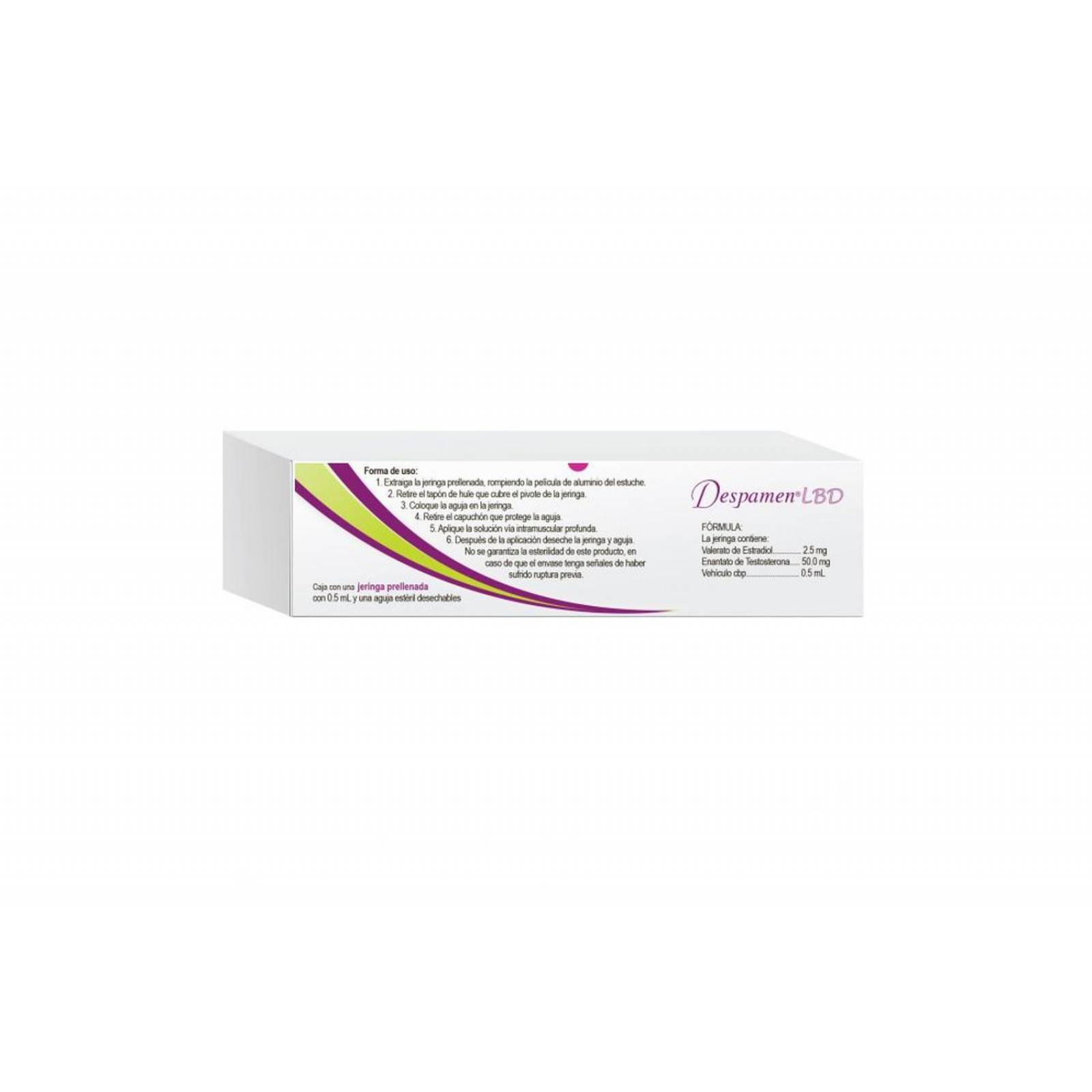 Despamen-LBD Solución Inyectable 50 mg / 2.5 mg Caja Con Una Jeringa Prellenada Con 0.5 mL 
