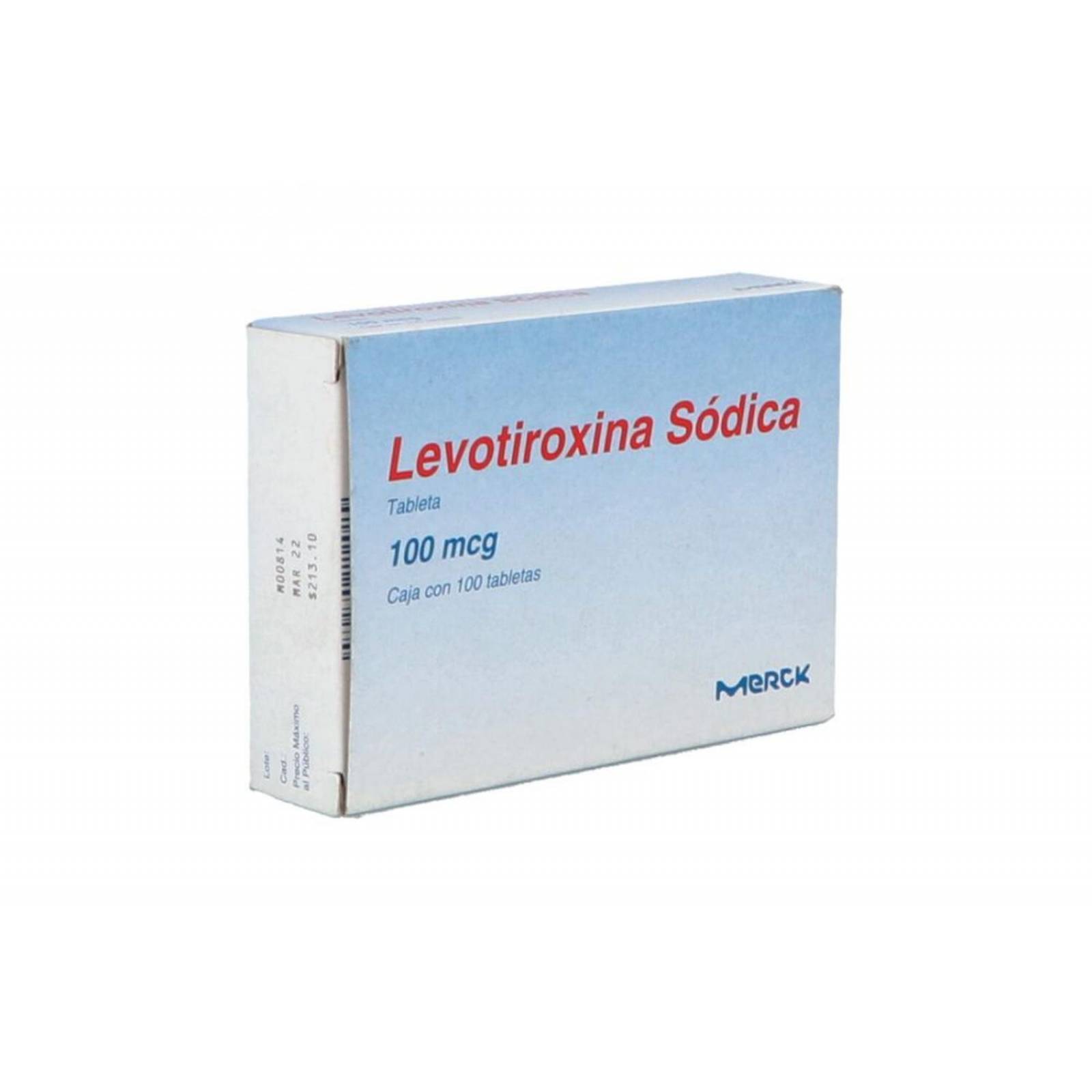 Levotiroxina 100 Mcg Caja Con 100 Tabletas 
