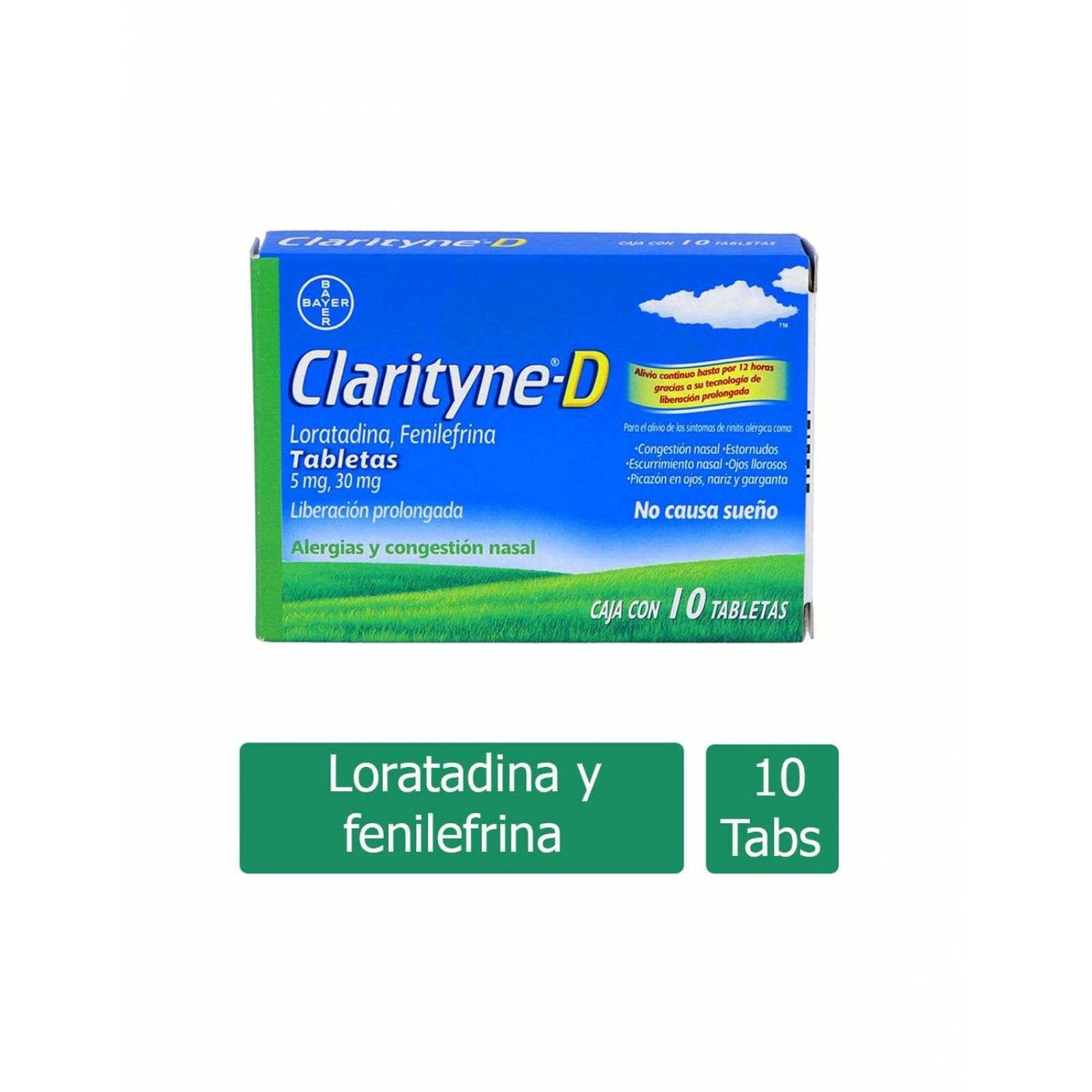 Clarityne D Caja Con 10 Tabletas De Liberación Sostenida 