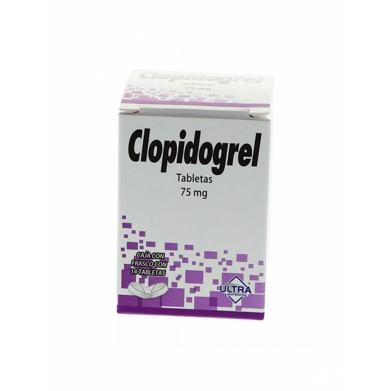 Clopidogrel 75 mg. 14 Tabletas 