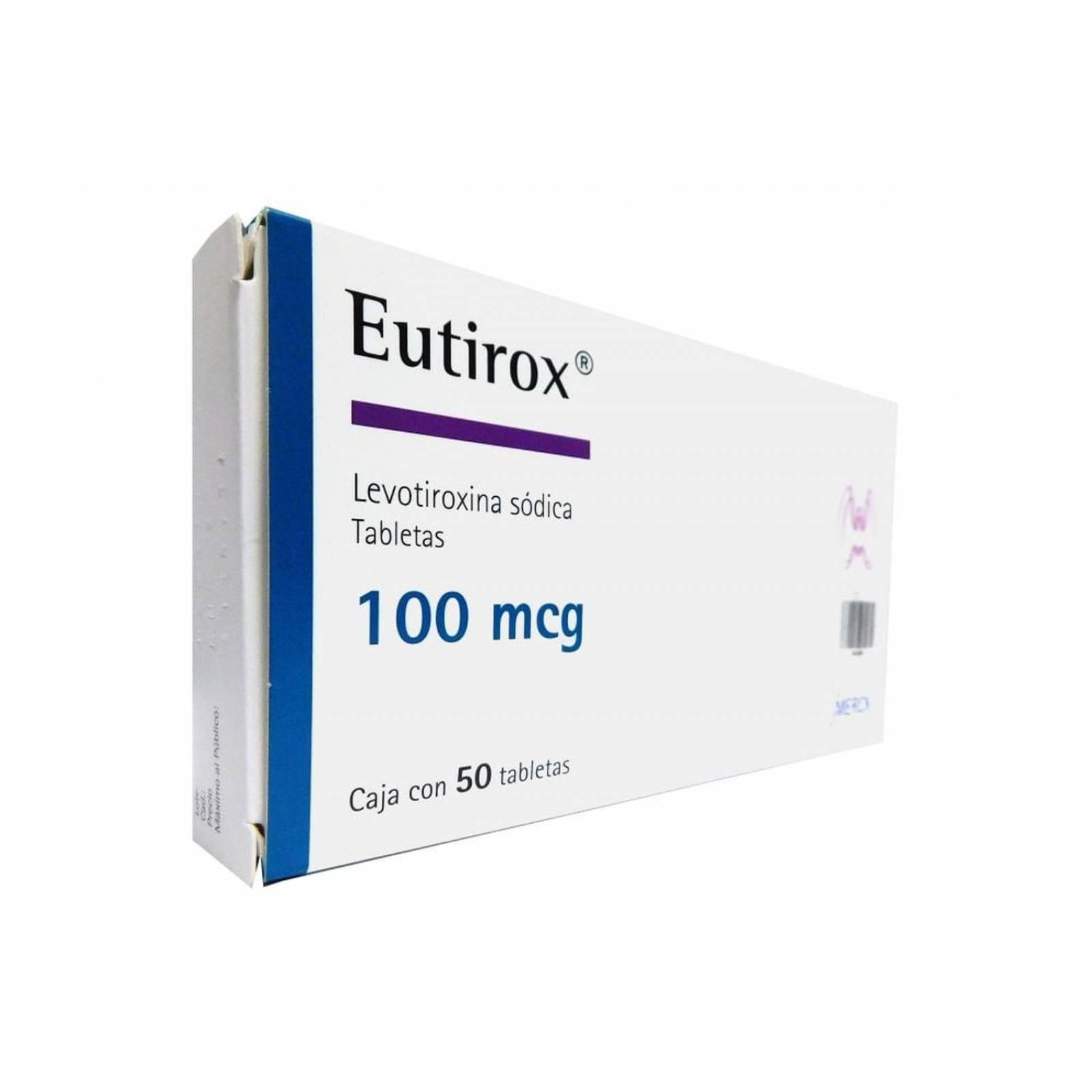 Eutirox 100 mcg Caja Con 50 Tabletas 