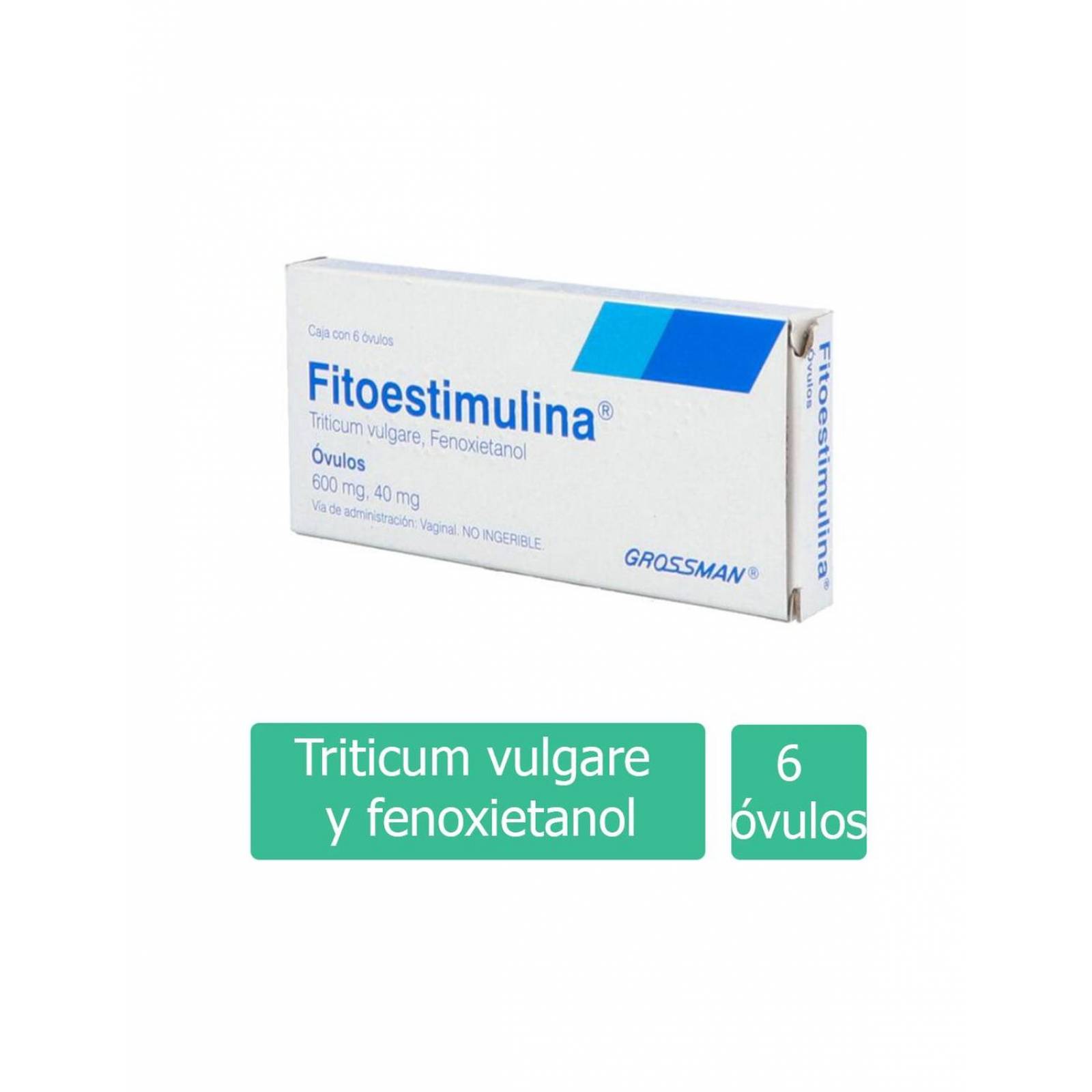 Fitoestimulina 600 mg/40 mg Caja Con 6 Óvulos 