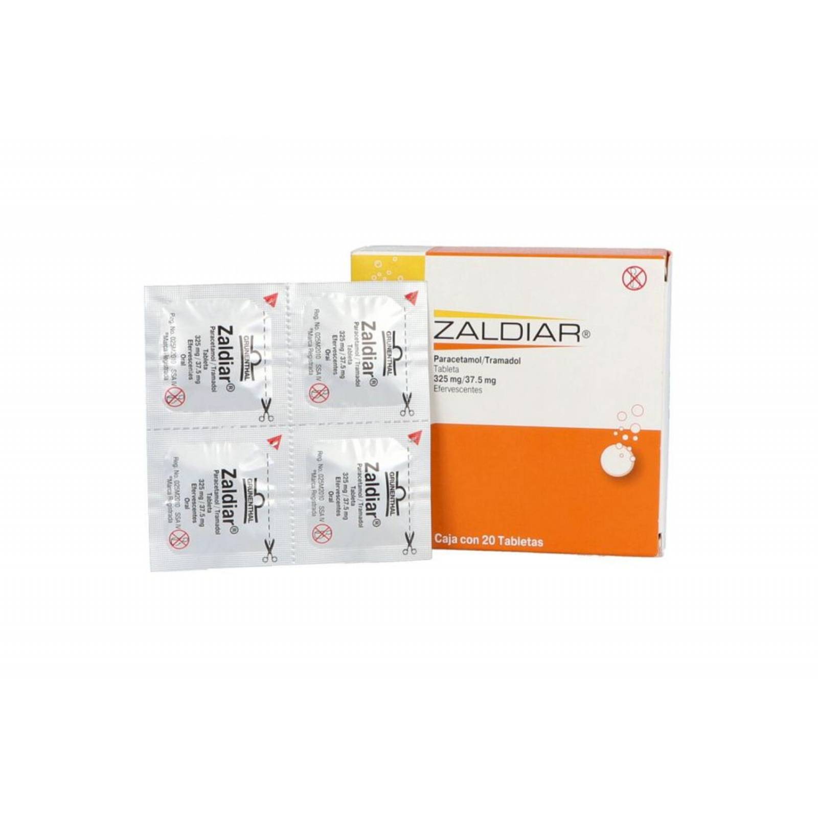 Zaldiar 325 mg /37.5 mg Caja Con 20 Tabletas 