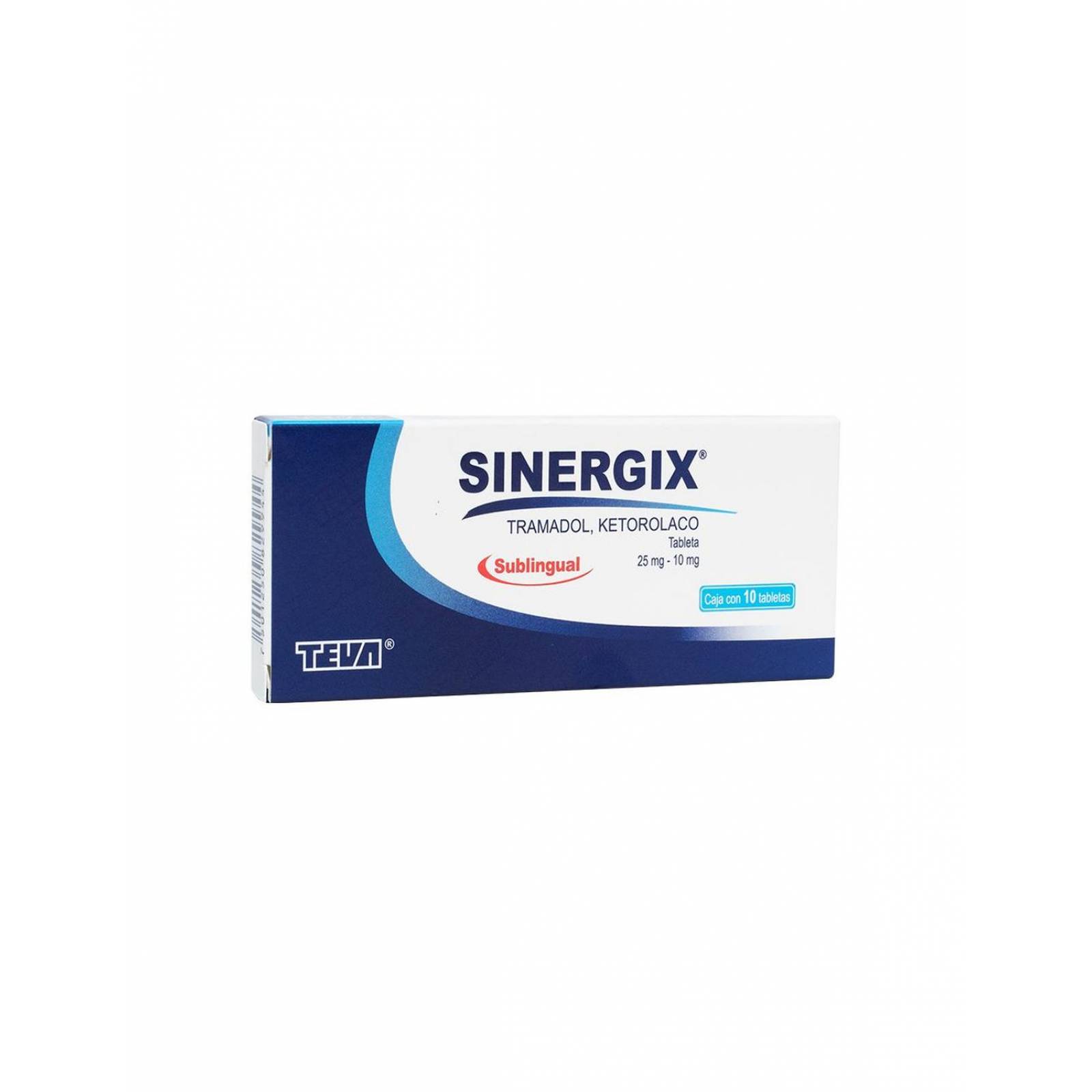 Sinergix 25 mg/10 mg Caja Con 10 Tabletas Sublinguales 