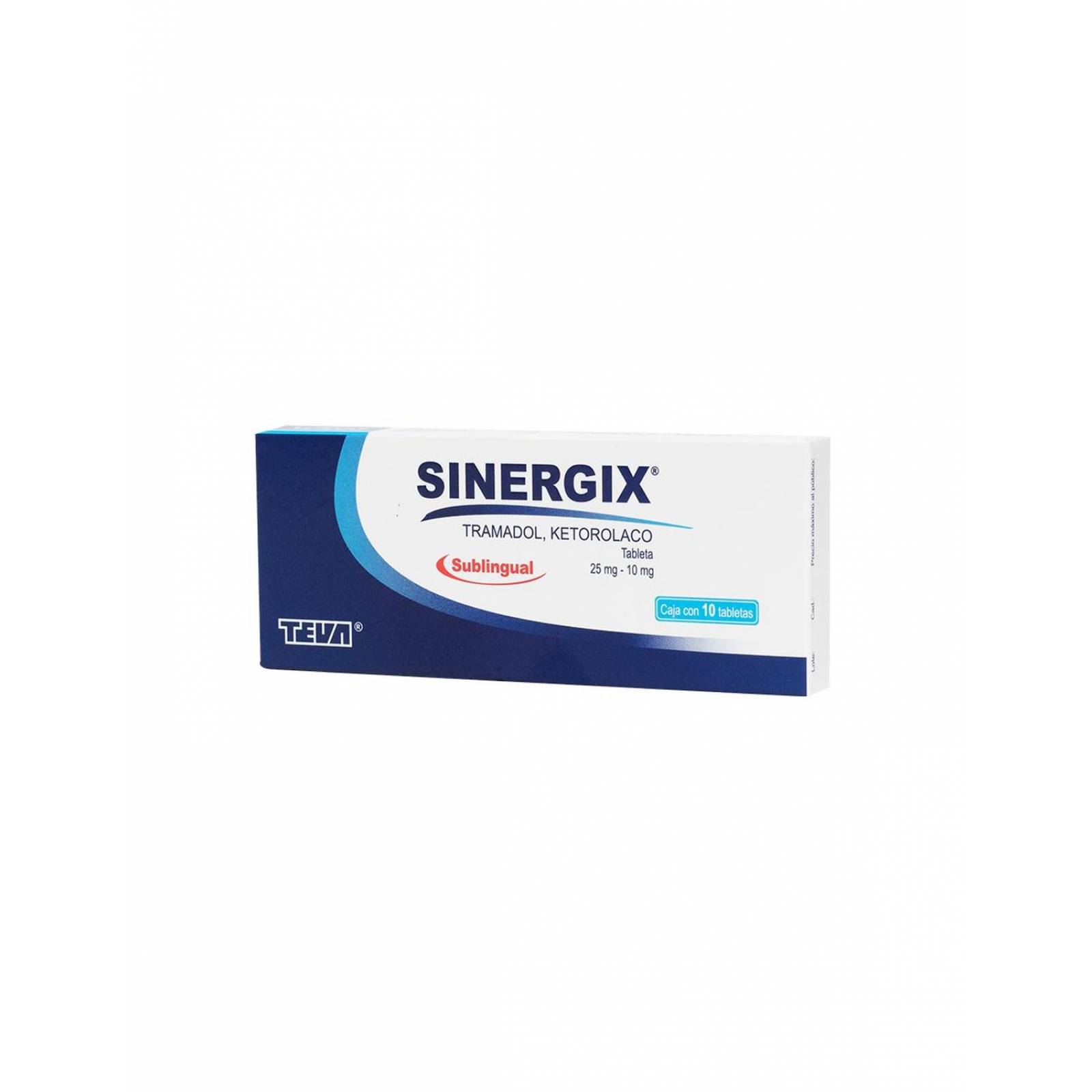Sinergix 25 mg/10 mg Caja Con 10 Tabletas Sublinguales 