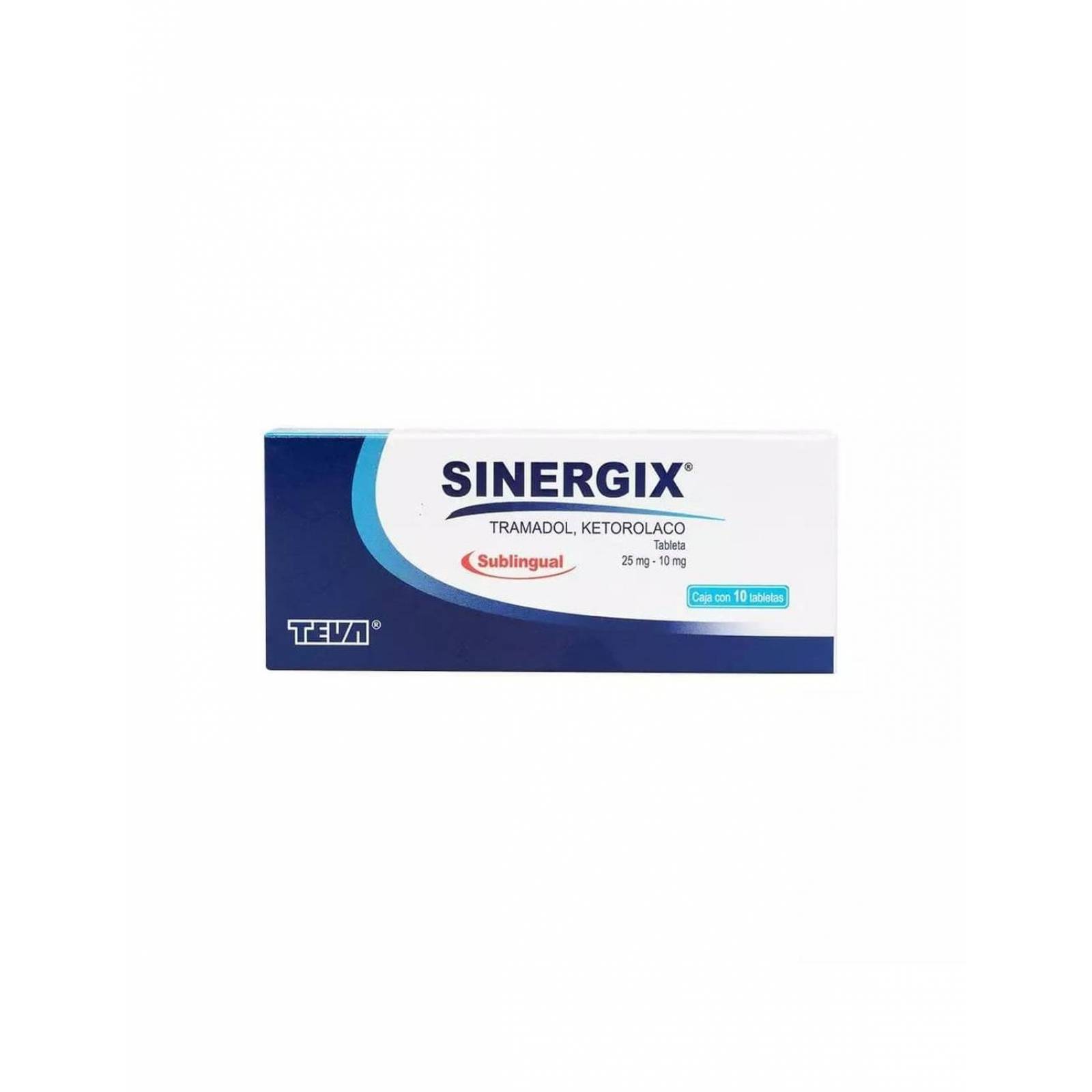 Sinergix 25 mg/10 mg Caja Con 10 Tabletas Sublinguales 