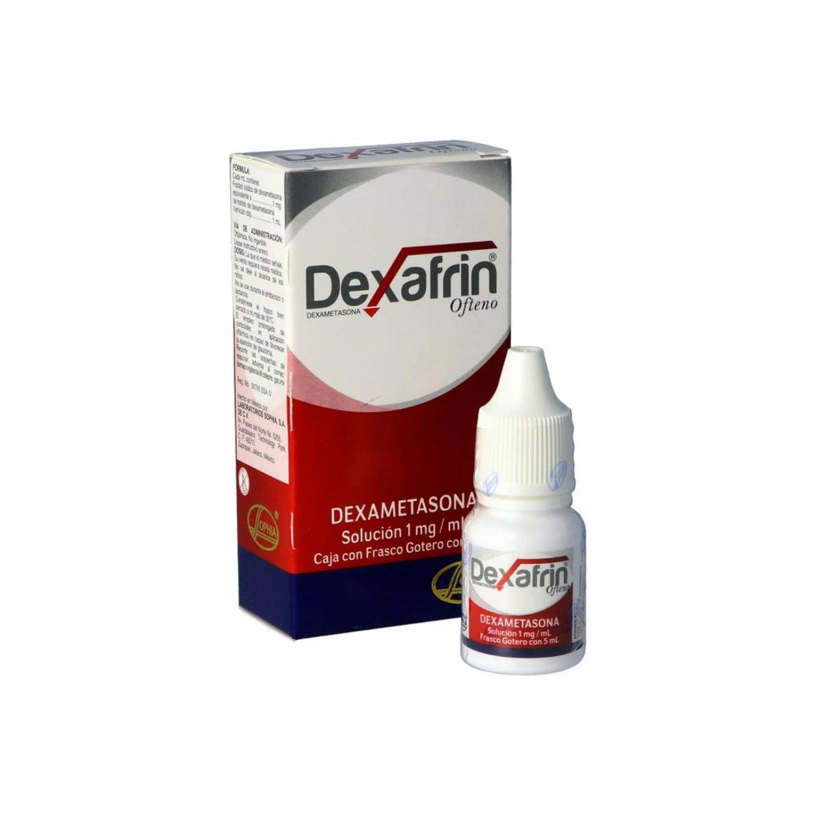 Dexafrin Ofteno Solución 1mg/mL Caja Con Frasco Gotero Con 5 mL - RX 