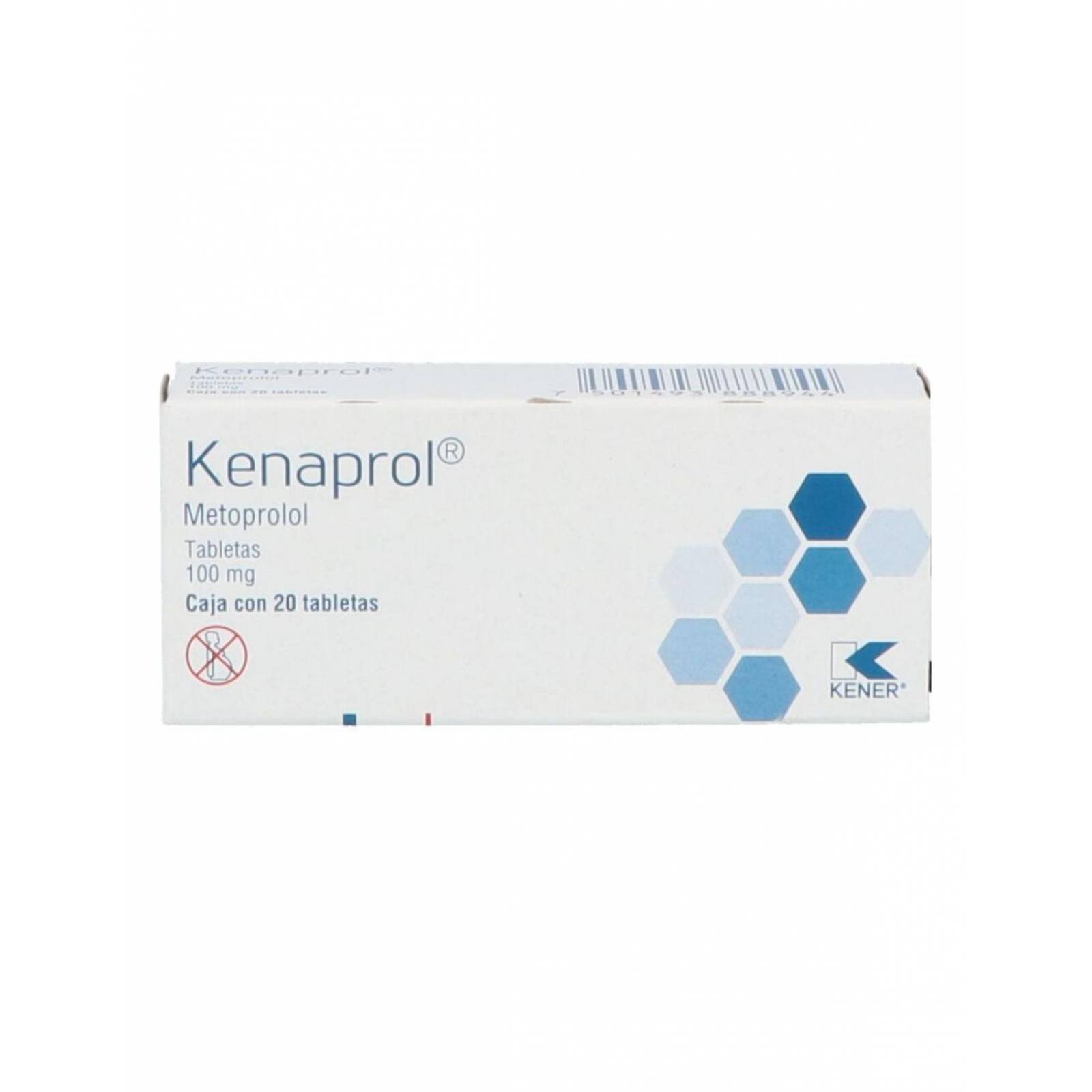 Metoprolol 100 mg Caja Con 20 Tabletas 
