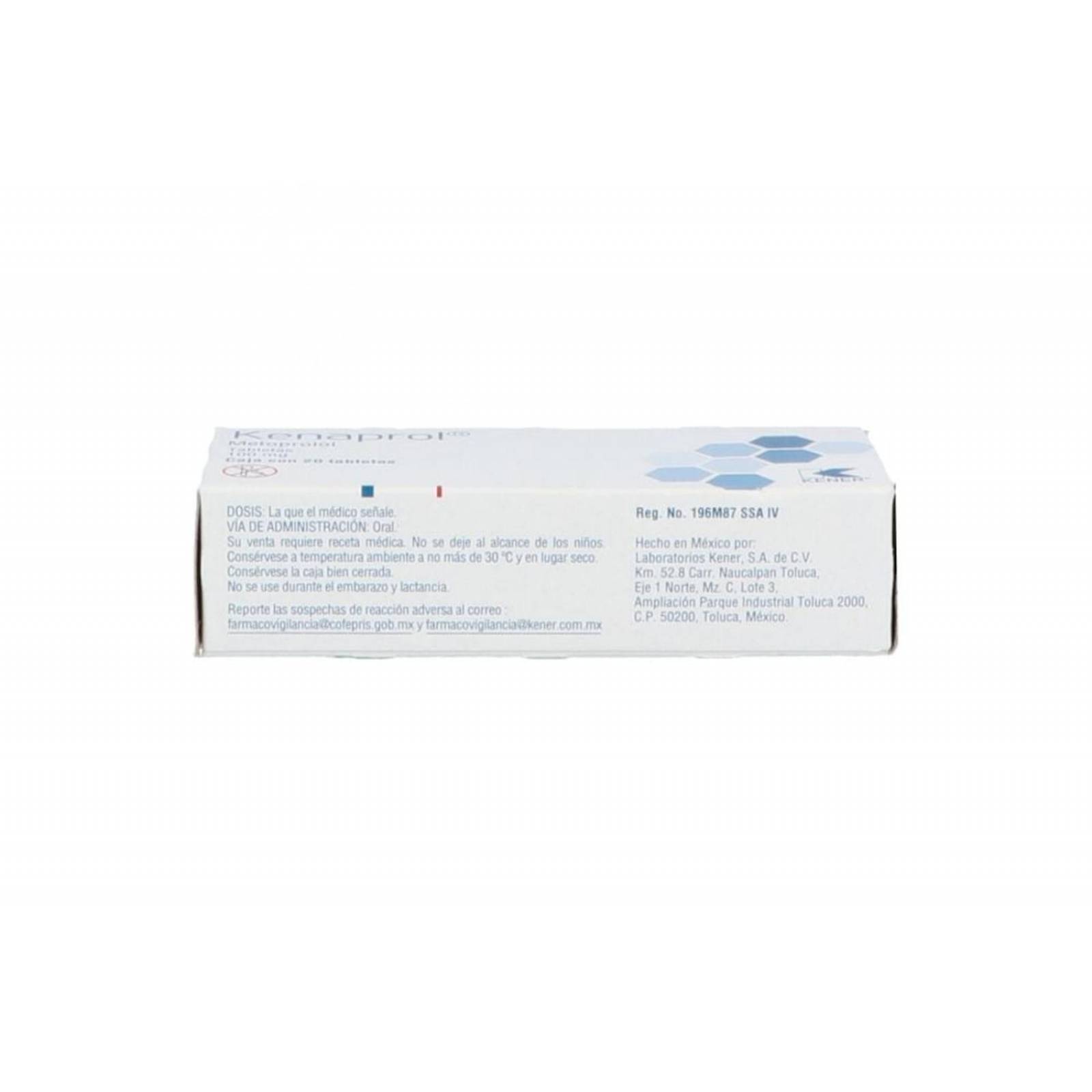 Metoprolol 100 mg Caja Con 20 Tabletas 