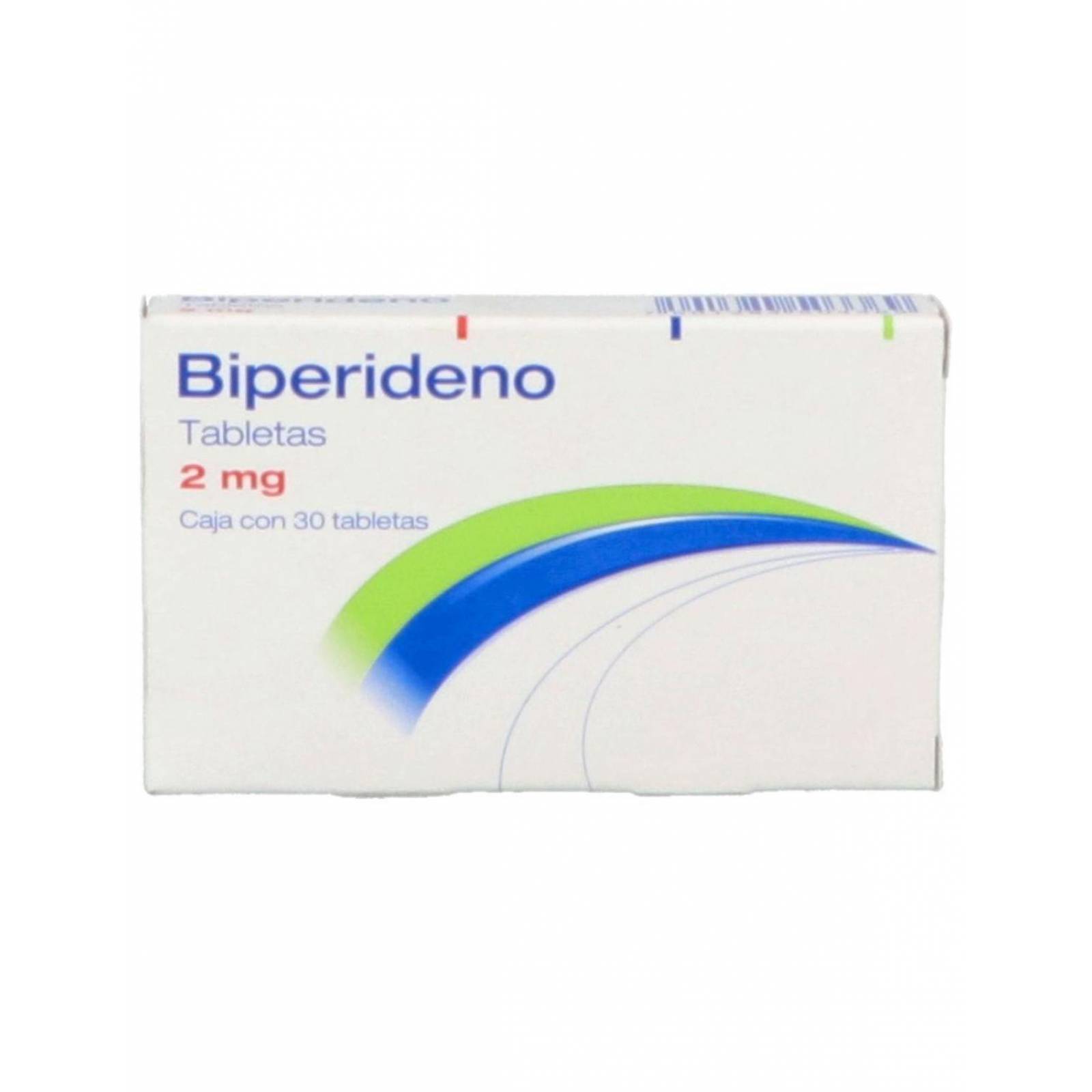 Biperideno 2 mg Caja Con 30 Tabletas 