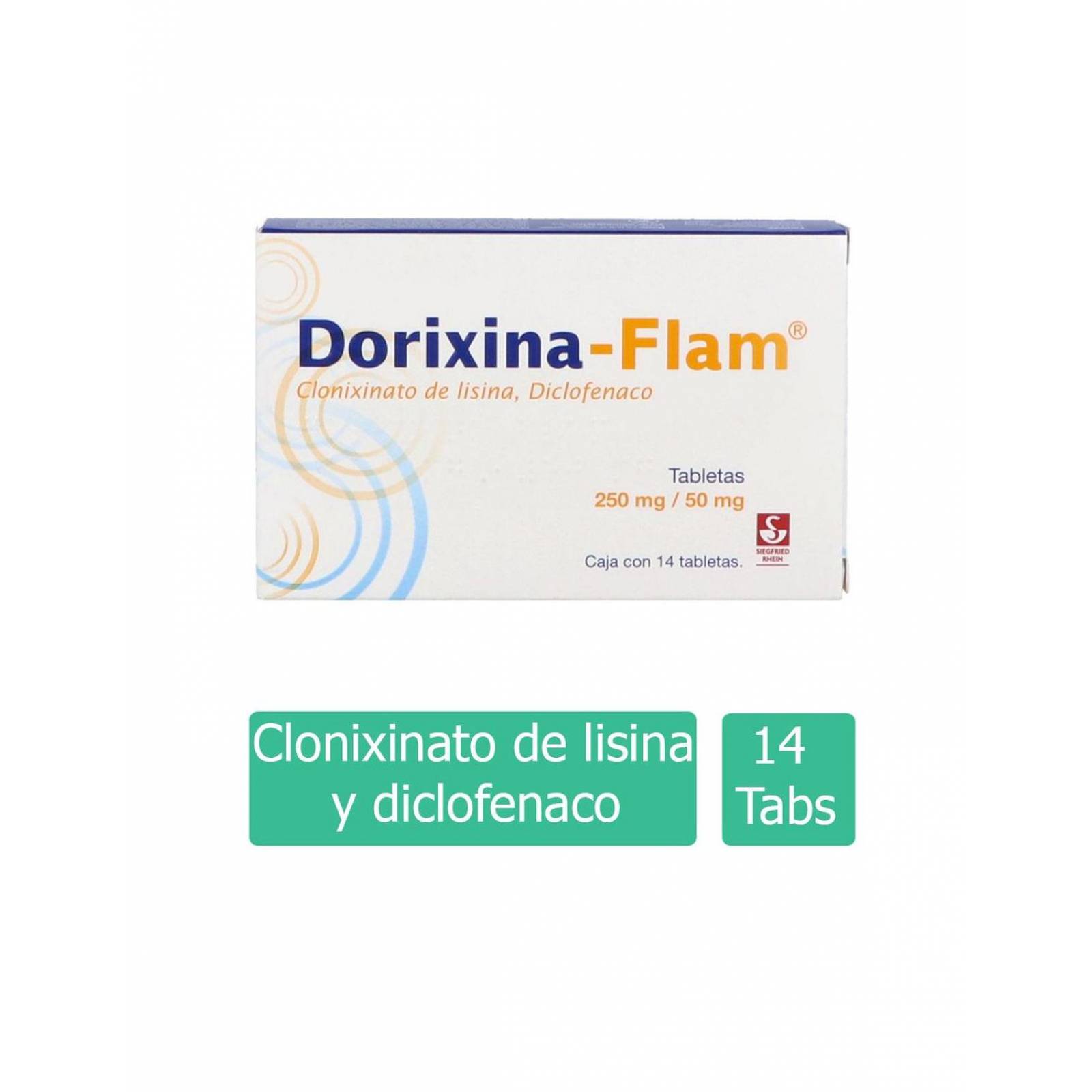 Dorixina Flam 250 mg / 50 mg Caja Con 14 Tabletas