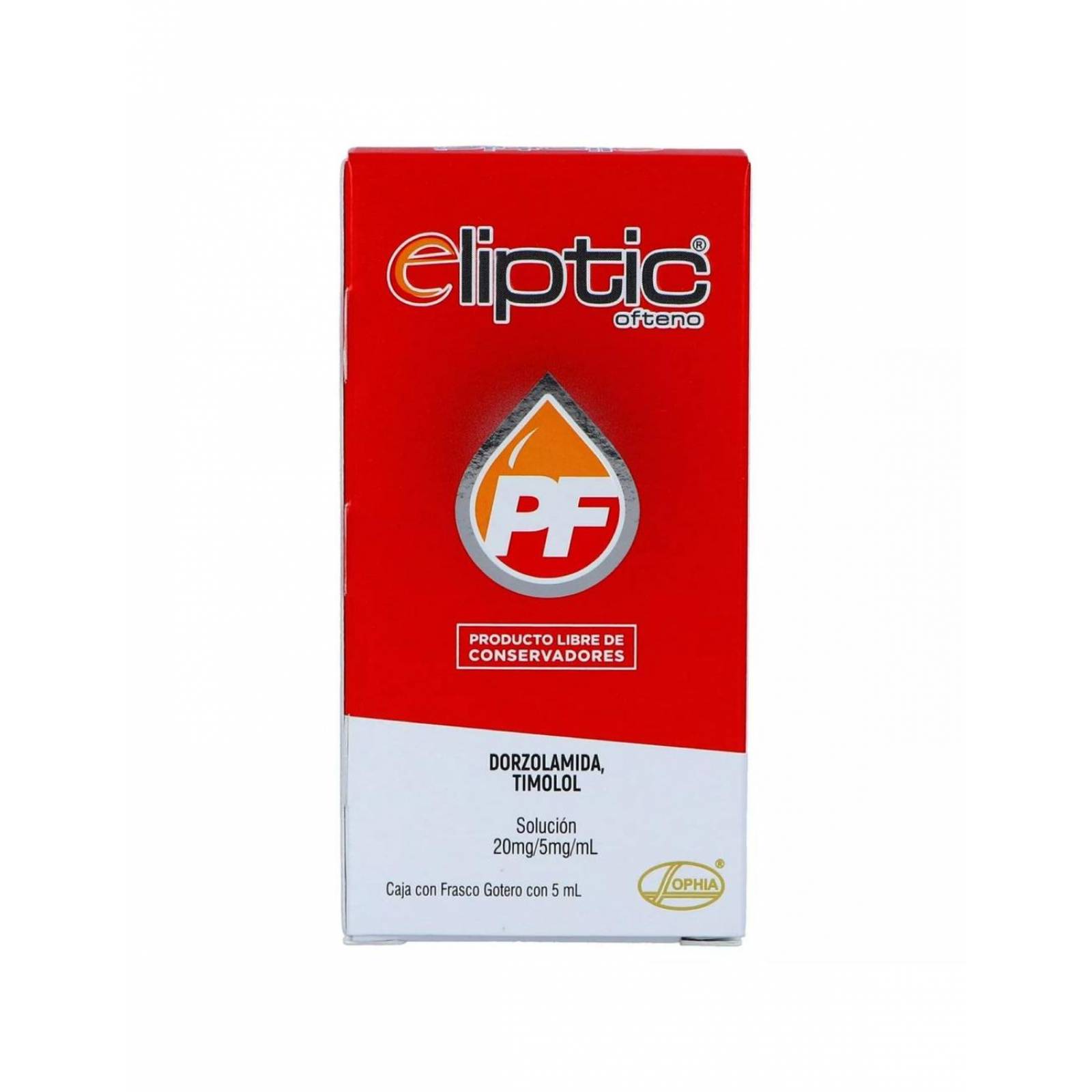Eliptic PF Ofteno 20 mg/5 mg Solución Frasco Gotero Con 5 mL 