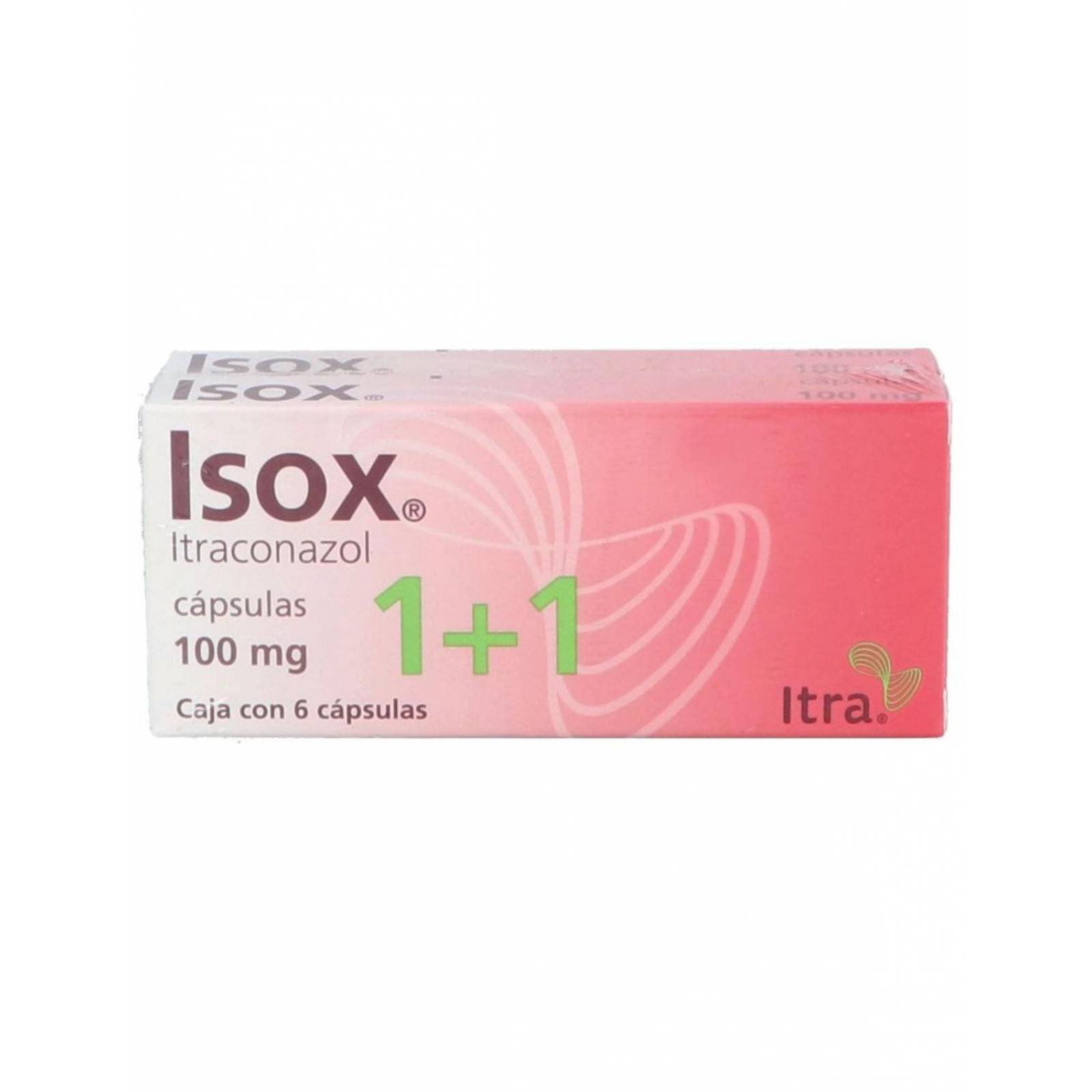 ISOX 100 mg 1 + 1 Caja Con 6 Cápsulas 