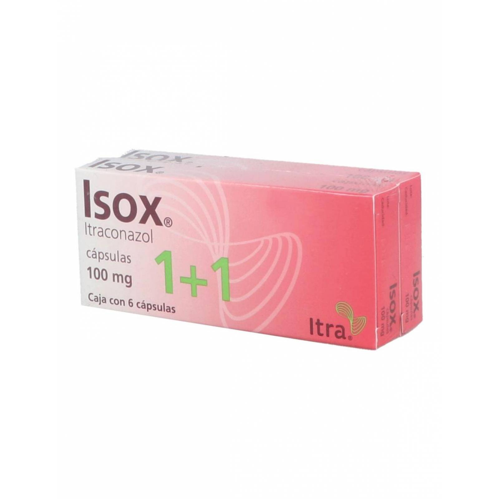 ISOX 100 mg 1 + 1 Caja Con 6 Cápsulas 