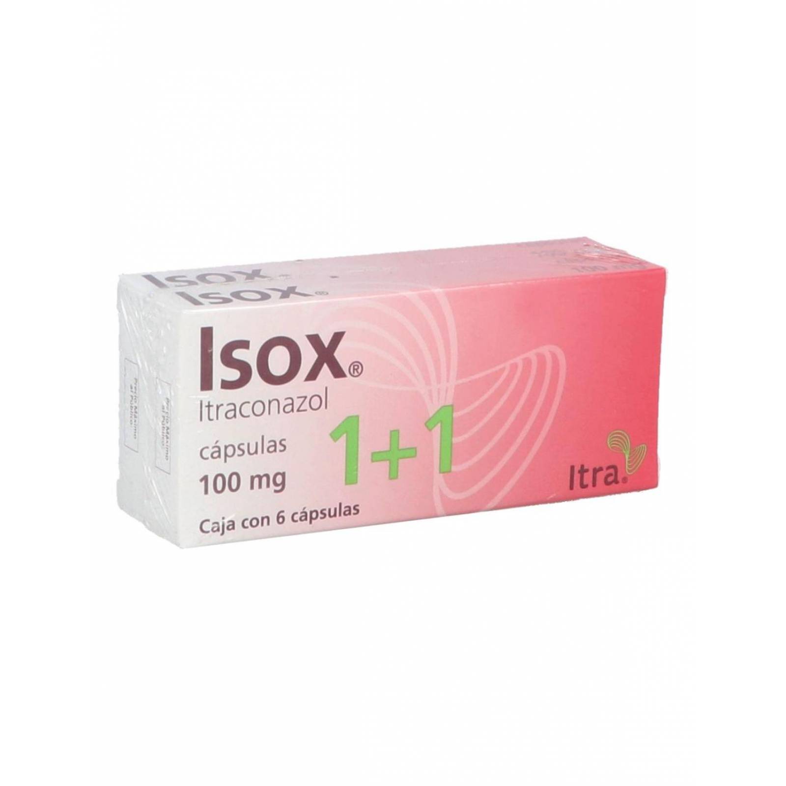 ISOX 100 mg 1 + 1 Caja Con 6 Cápsulas 