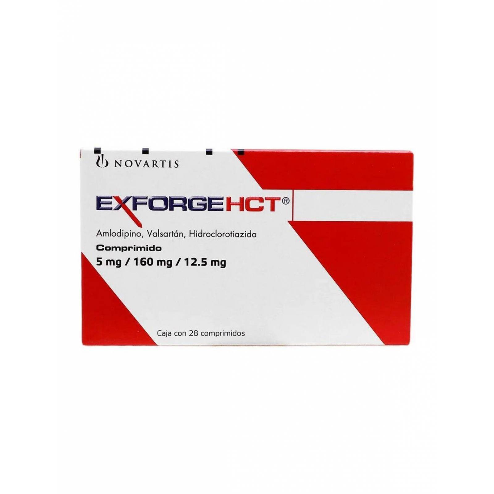 Exforge HCT 5mg / 160mg / 12.5mg Caja Con 28 Comprimidos 