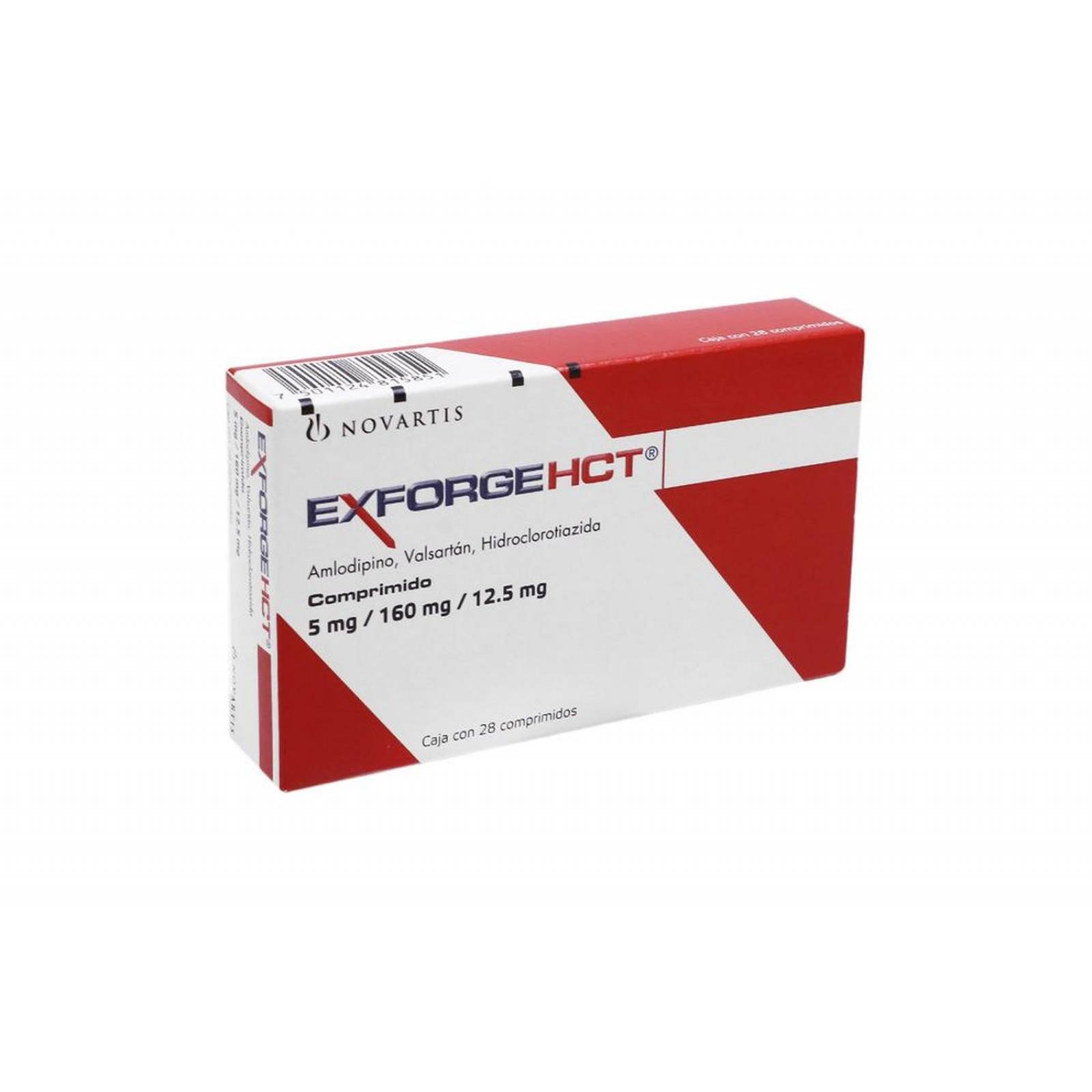 Exforge HCT 5mg / 160mg / 12.5mg Caja Con 28 Comprimidos 