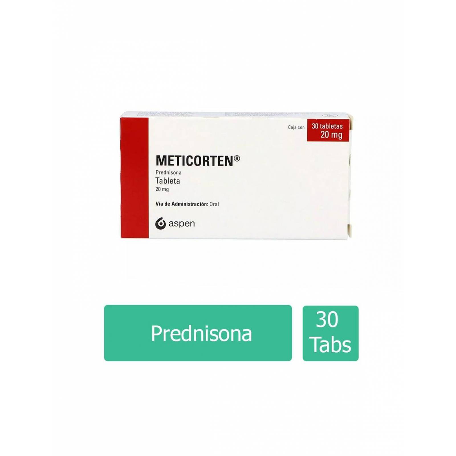 Meticorten 20 mg Caja Con 30 Tabletas 