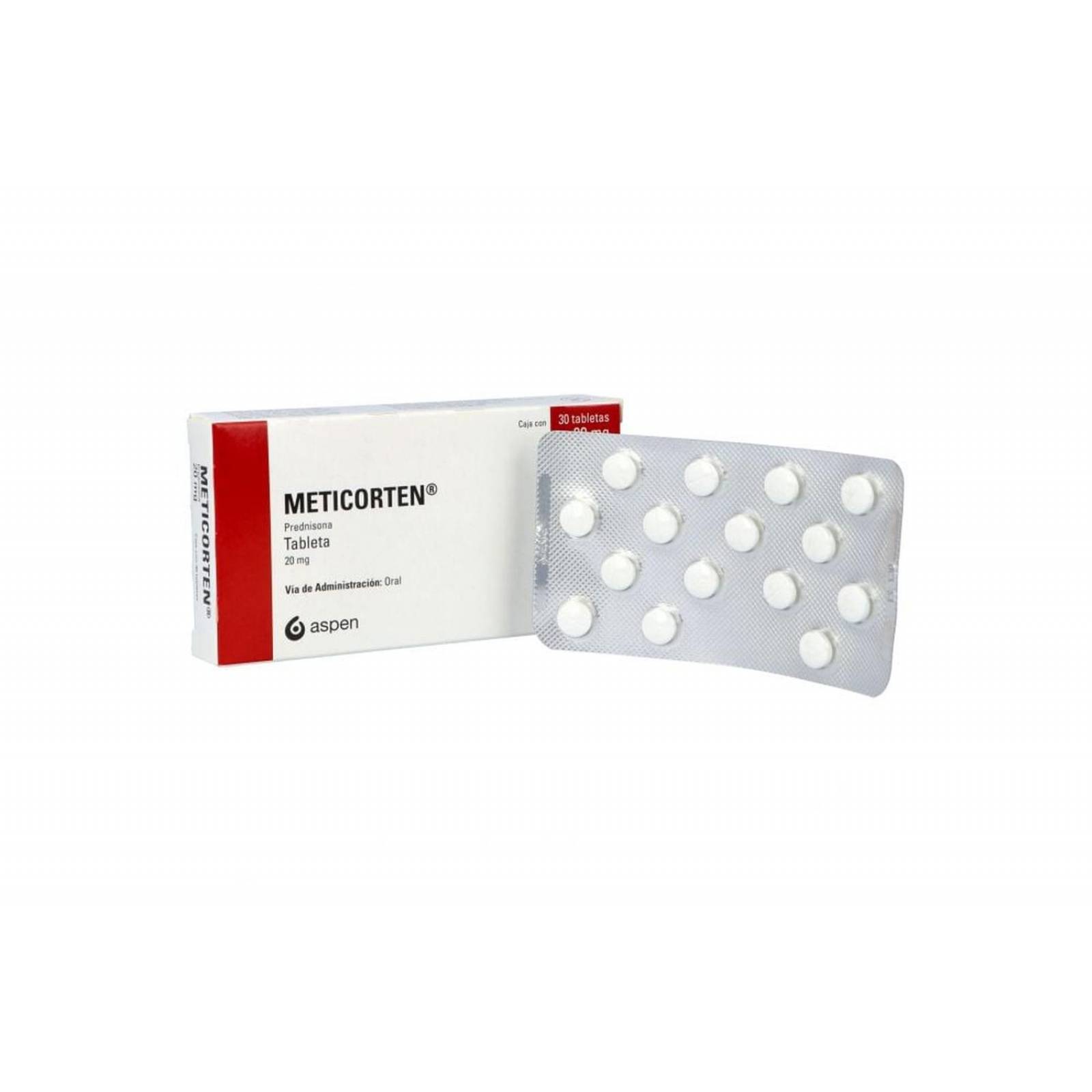 Meticorten 20 mg Caja Con 30 Tabletas 