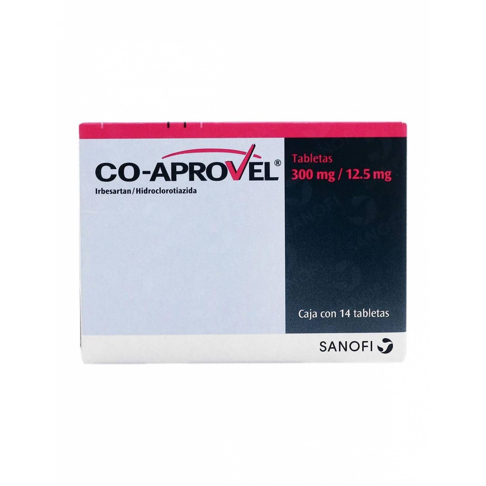 CoAprovel 300 / 12.5 mg Caja Con 14 Tabletas 