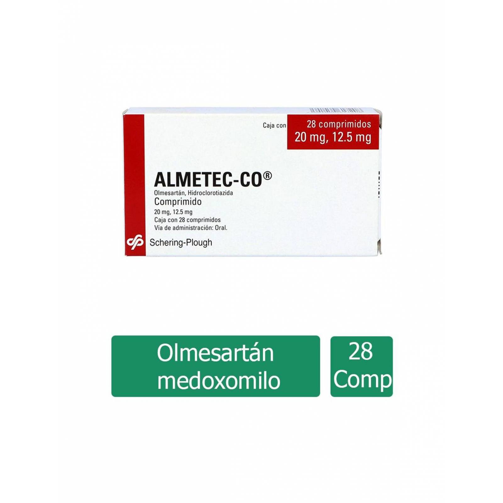 Almetec Co 20mg/12.5mg Caja Con 28 Comprimidos 