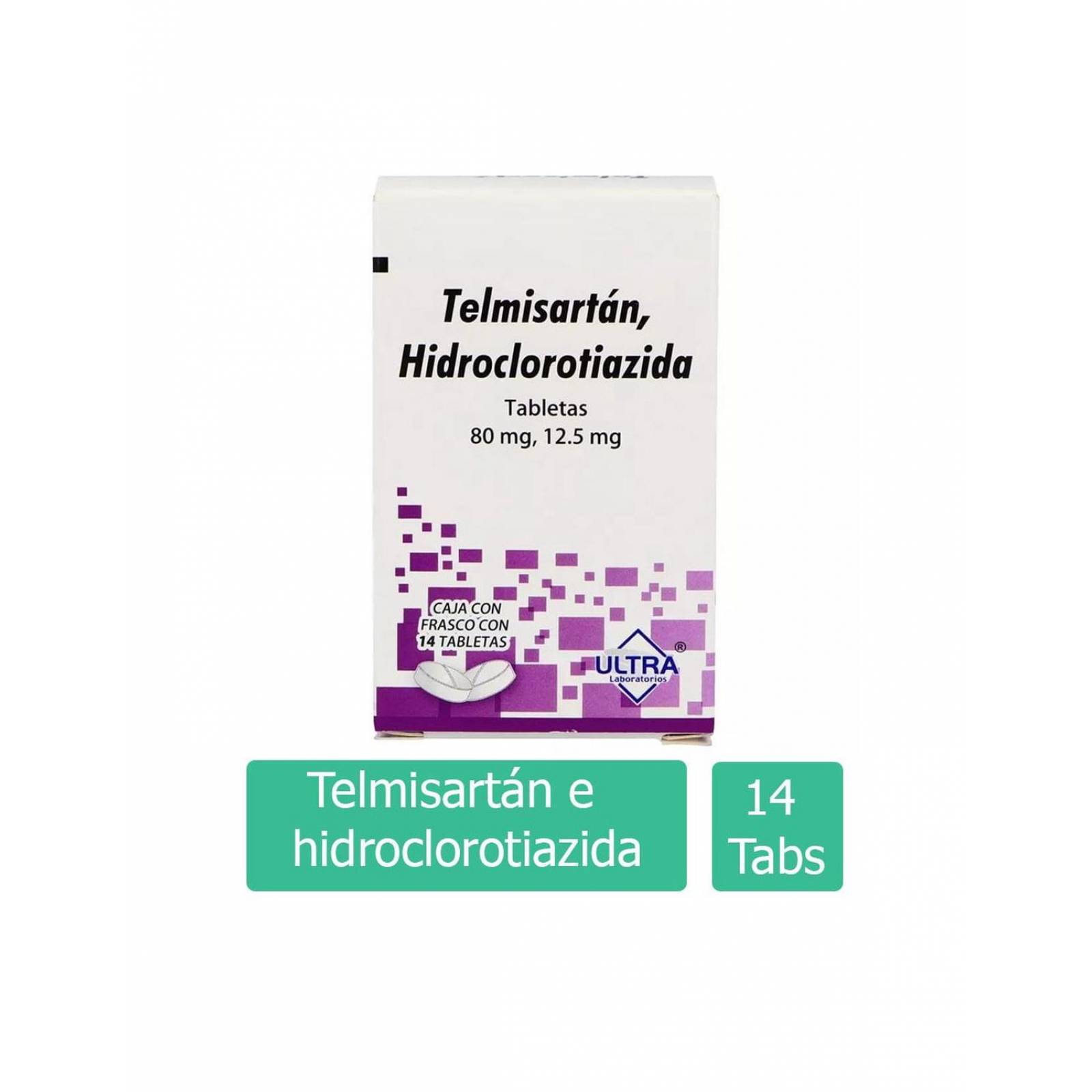 Telmisartan Hidroclorotiazida 80 12.5mg 14 tabletas 