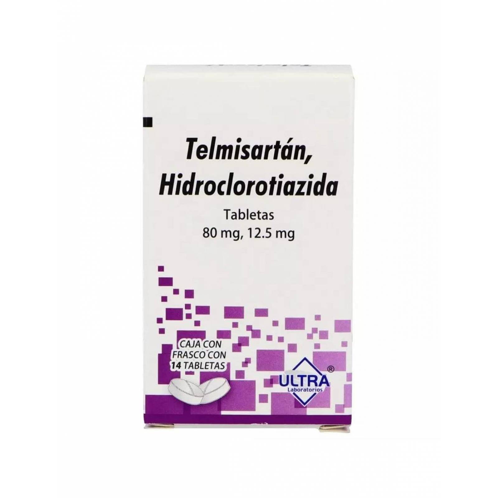 Telmisartan Hidroclorotiazida 80 12.5mg 14 tabletas 