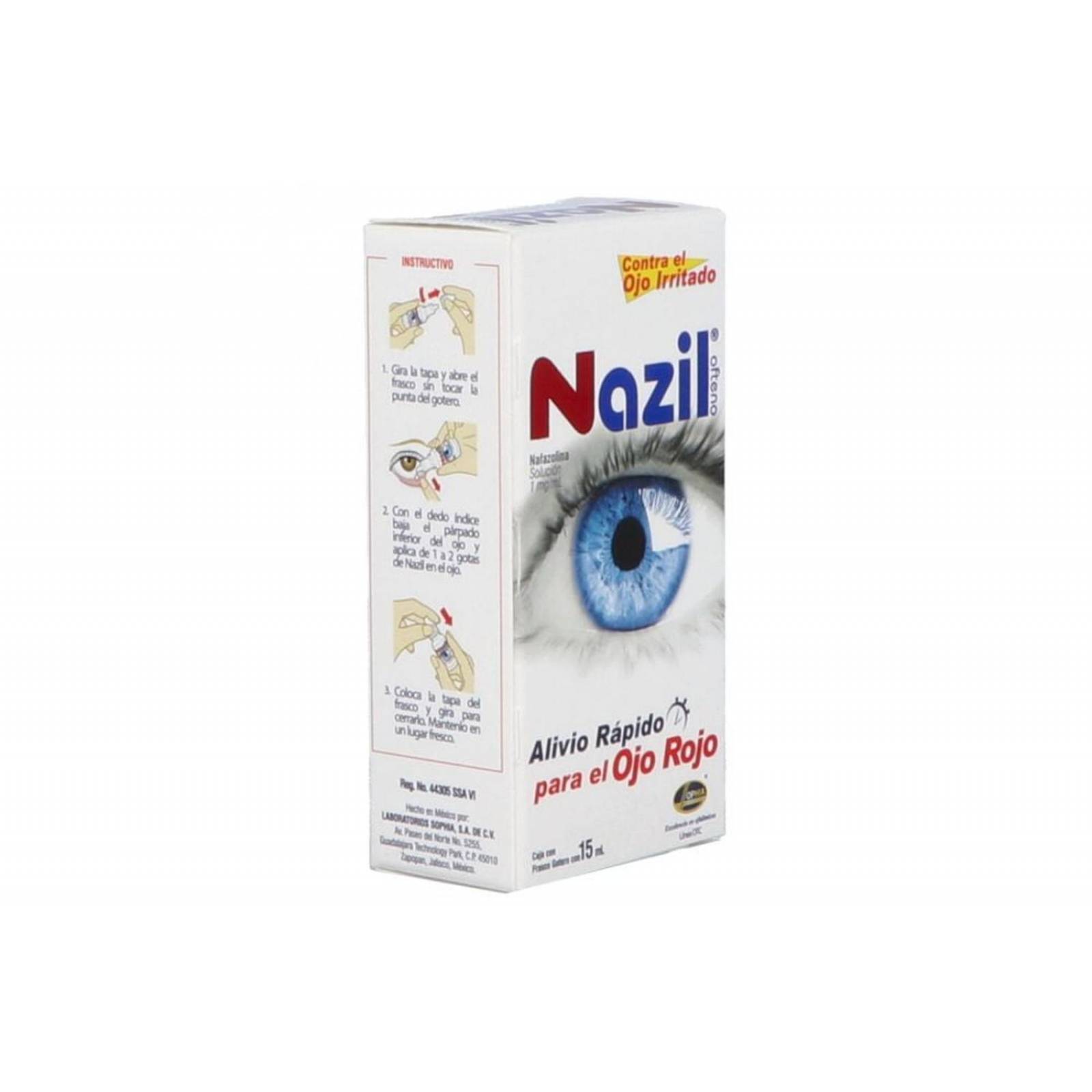 Nazil Ofteno 1 mg/mL Caja Con Frasco Gotero Con 15mL 