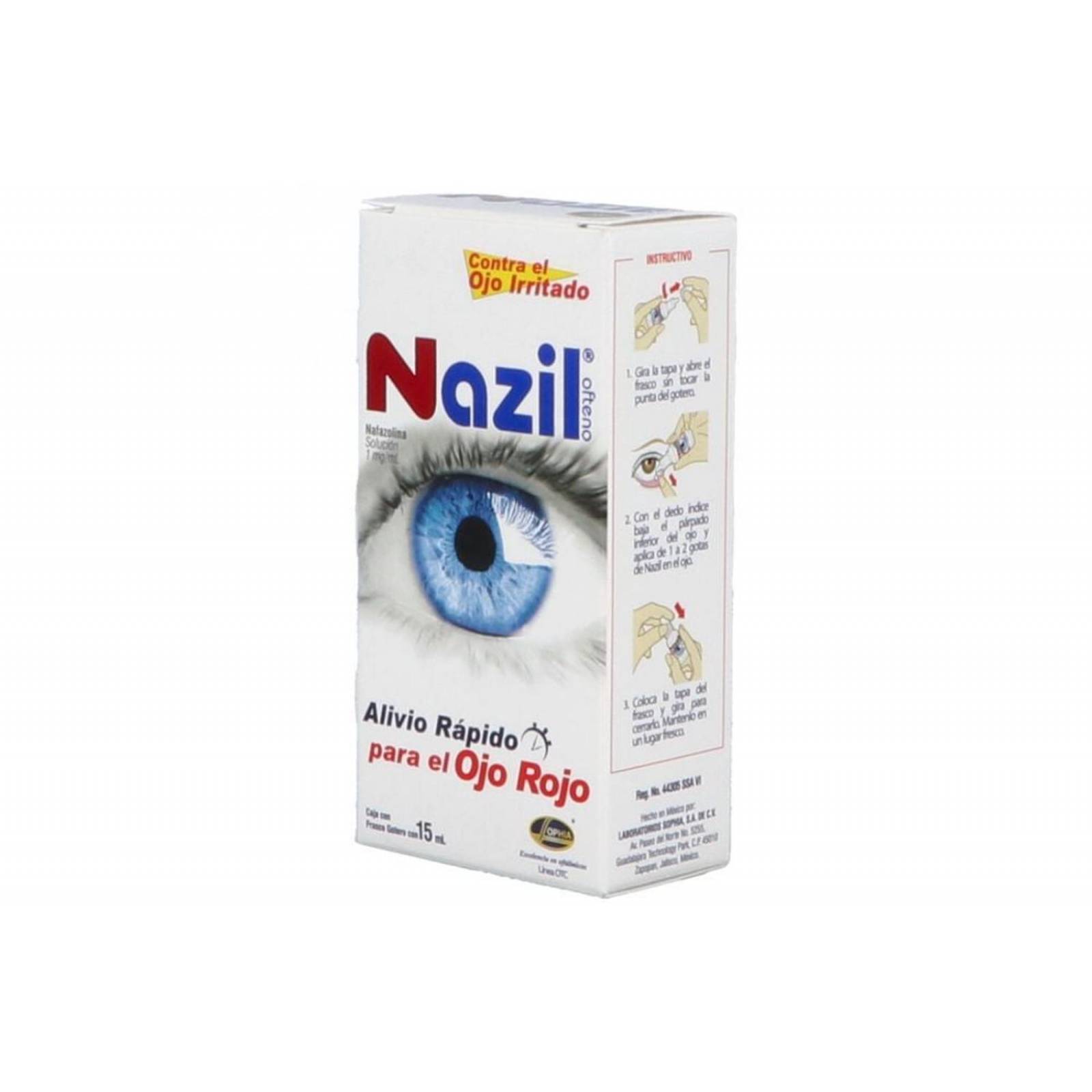 Nazil Ofteno 1 mg/mL Caja Con Frasco Gotero Con 15mL 