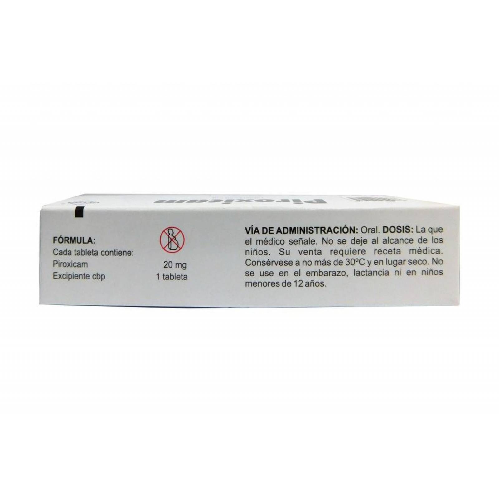 Piroxicam 20 mg Caja Con 20 Tabletas 