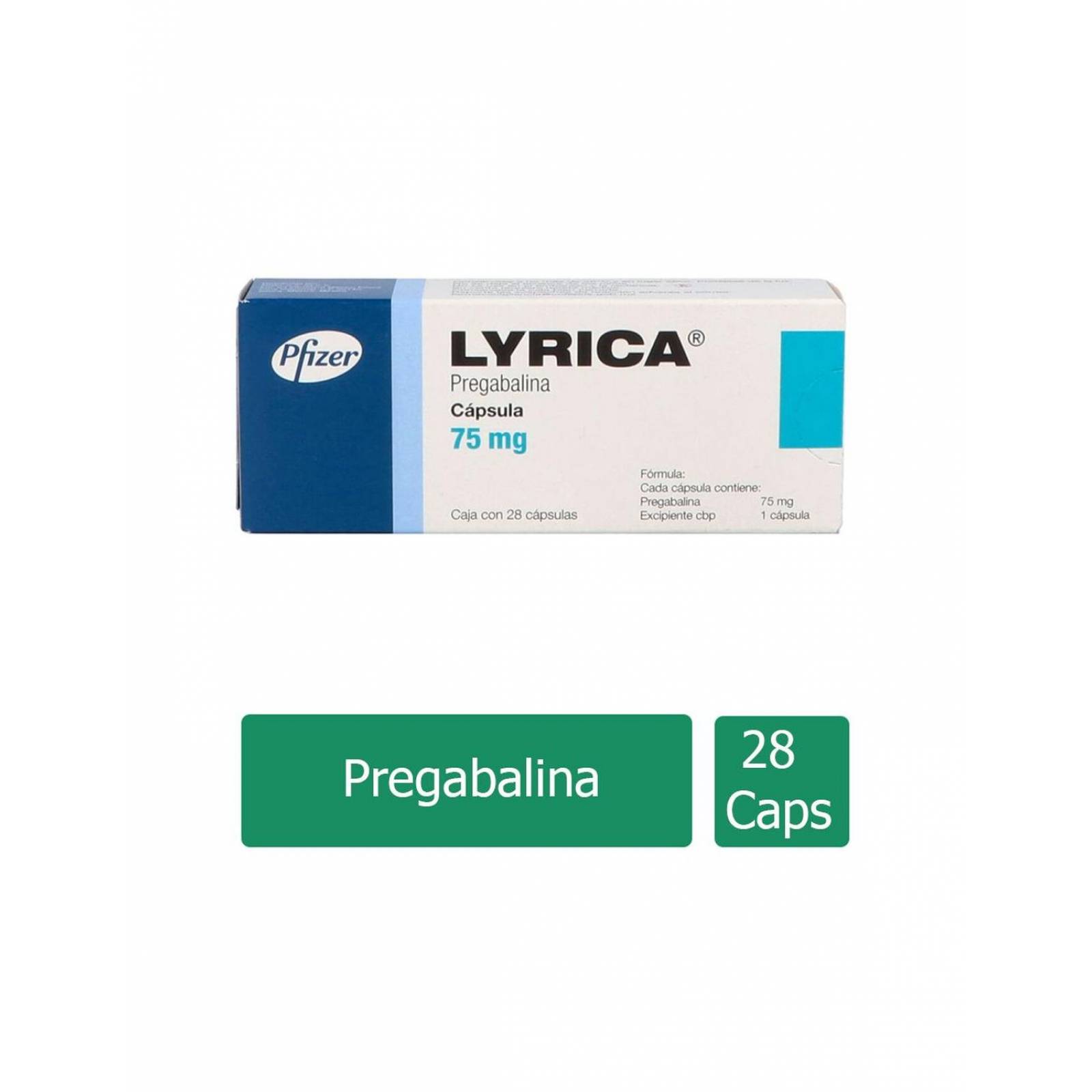 Lyrica 75 mg Caja Con 28 Cápsulas 
