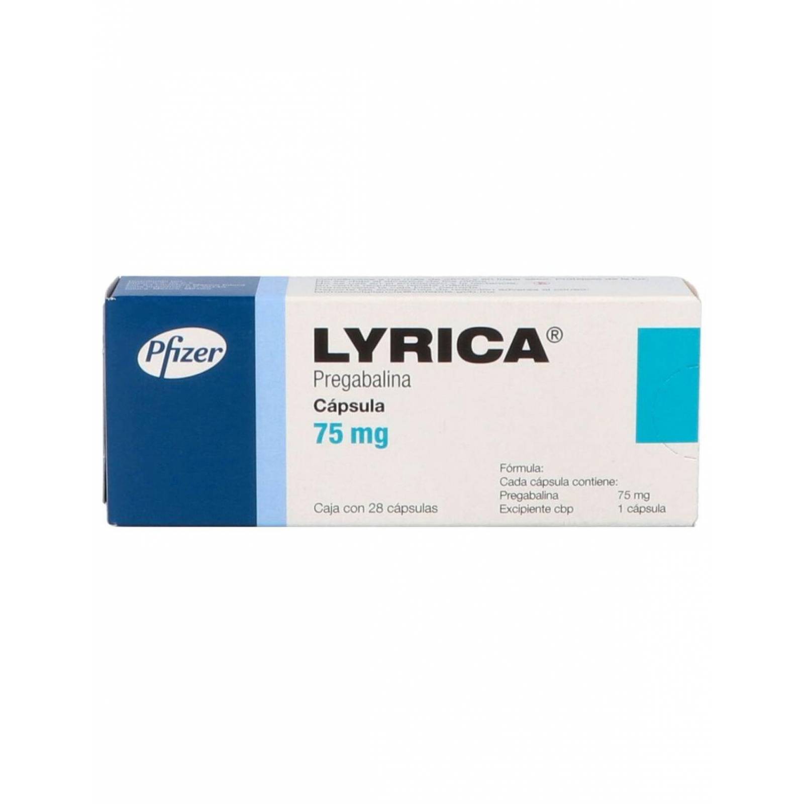Lyrica 75 mg Caja Con 28 Cápsulas 