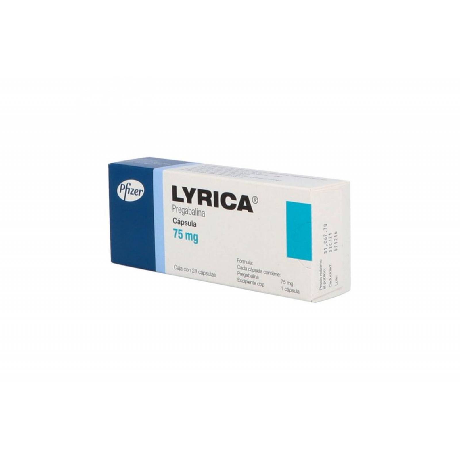 Lyrica 75 mg Caja Con 28 Cápsulas 