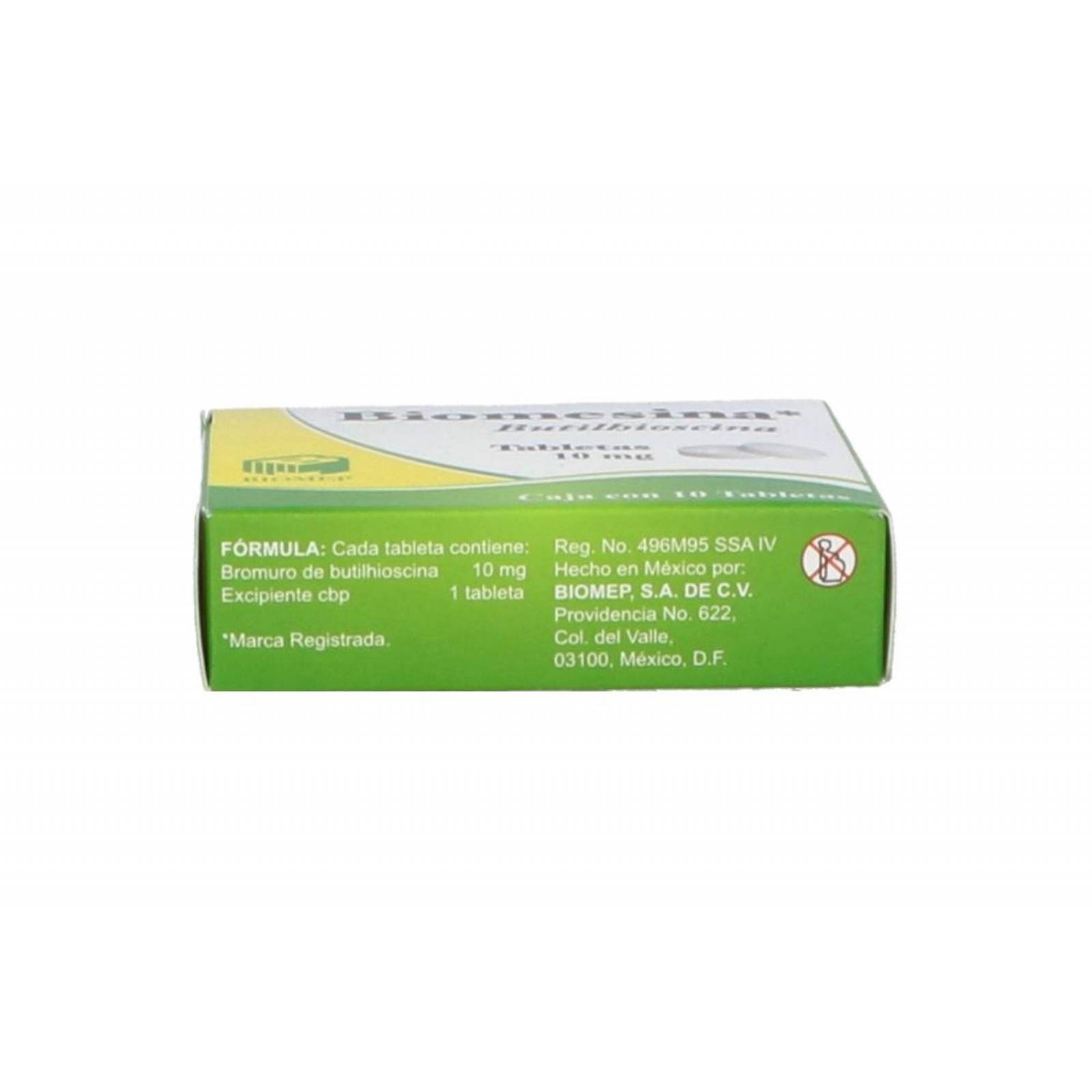 Biomesina 10 mg Caja Con 10 Tabletas 