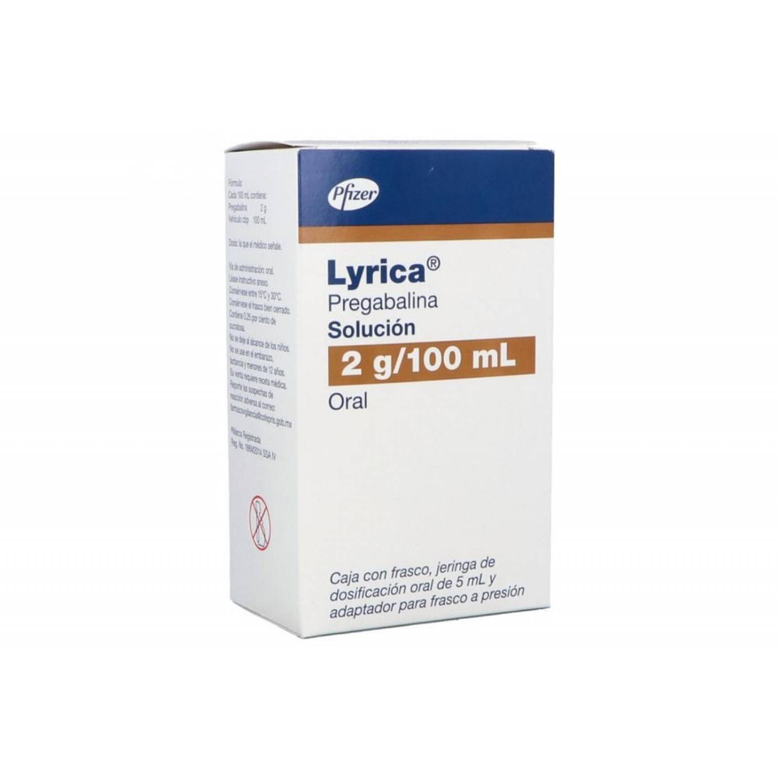 Lyrica 2 g/100 mL Caja Con Frasco 