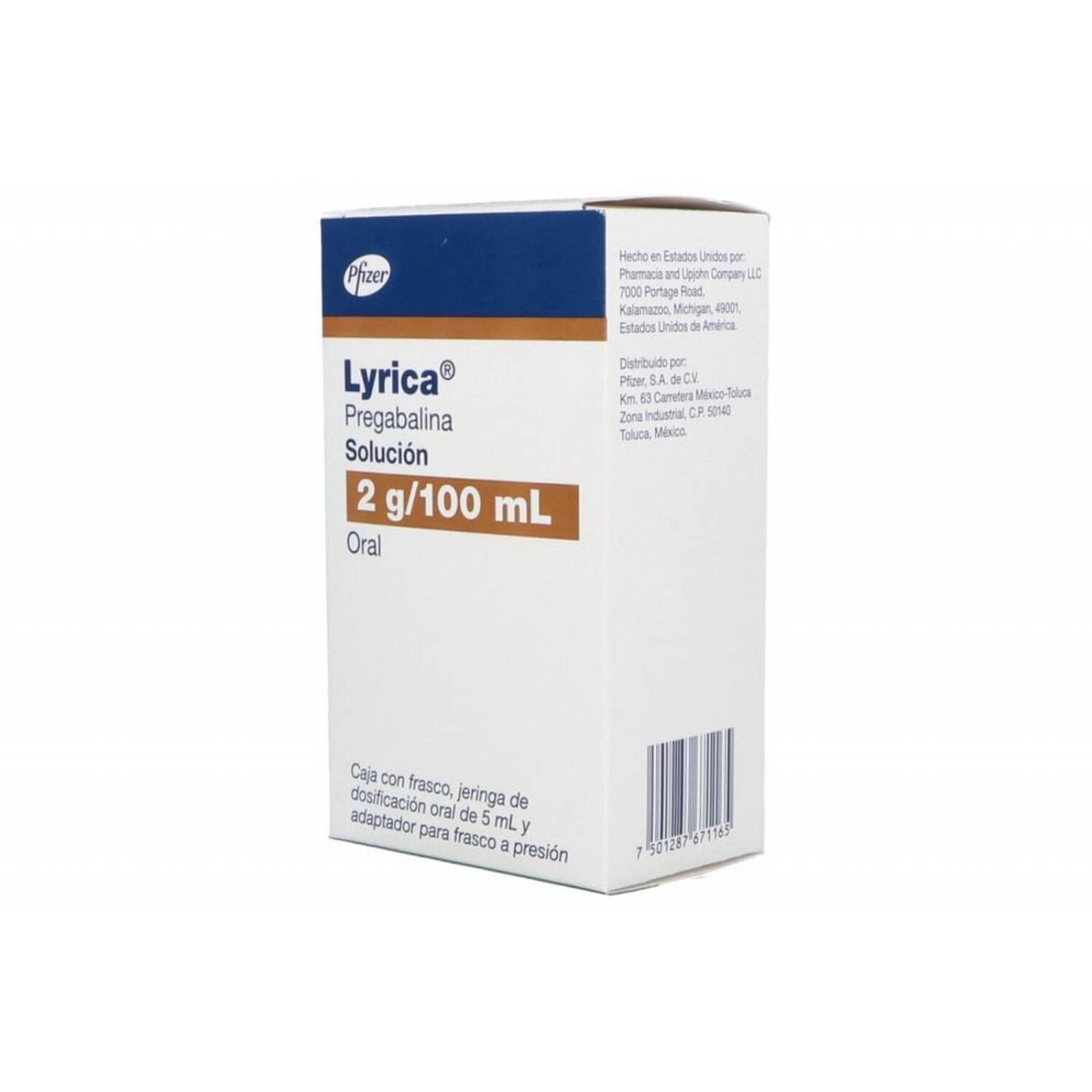Lyrica 2 g/100 mL Caja Con Frasco 