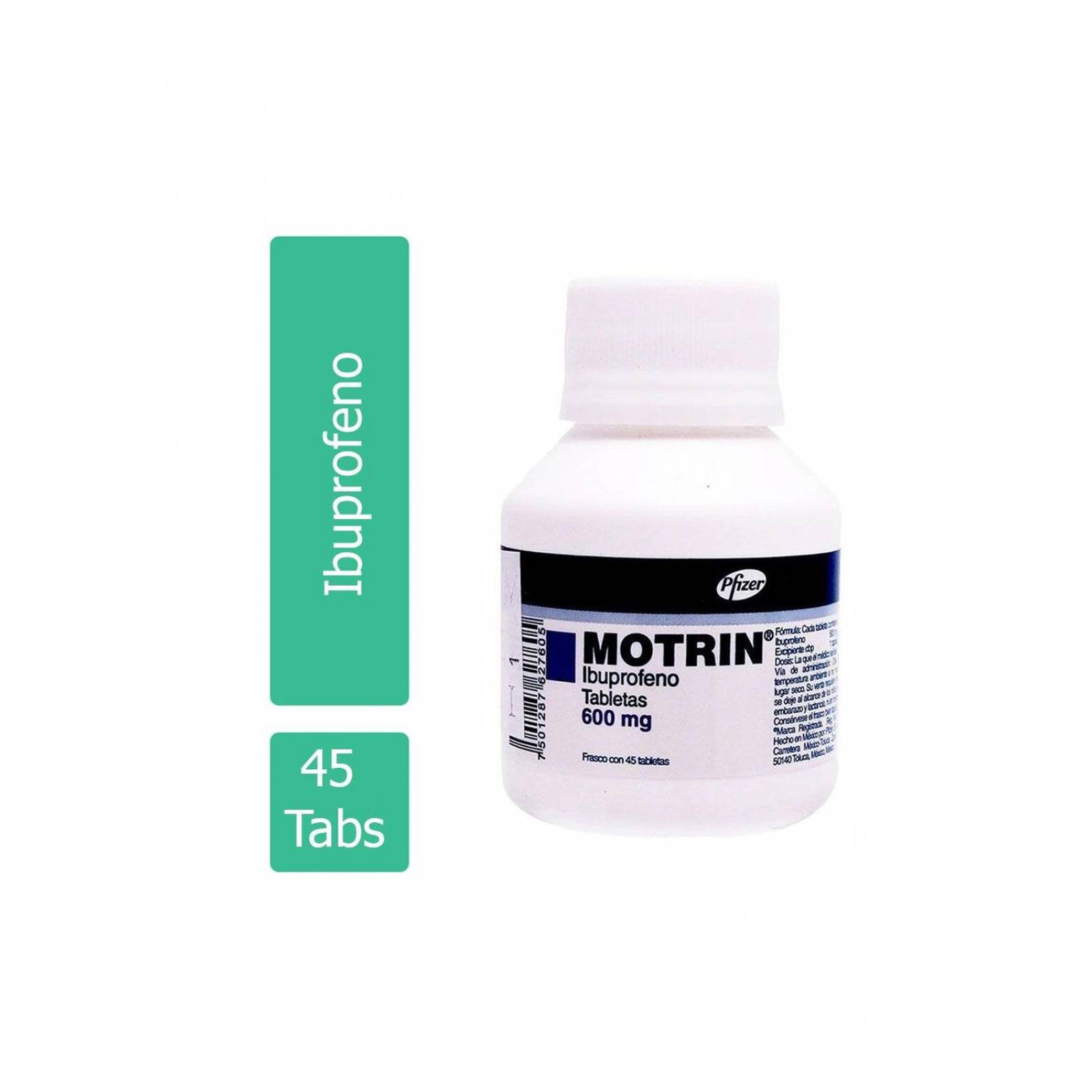 Motrin 600 mg Frasco Con 45 Tabletas 