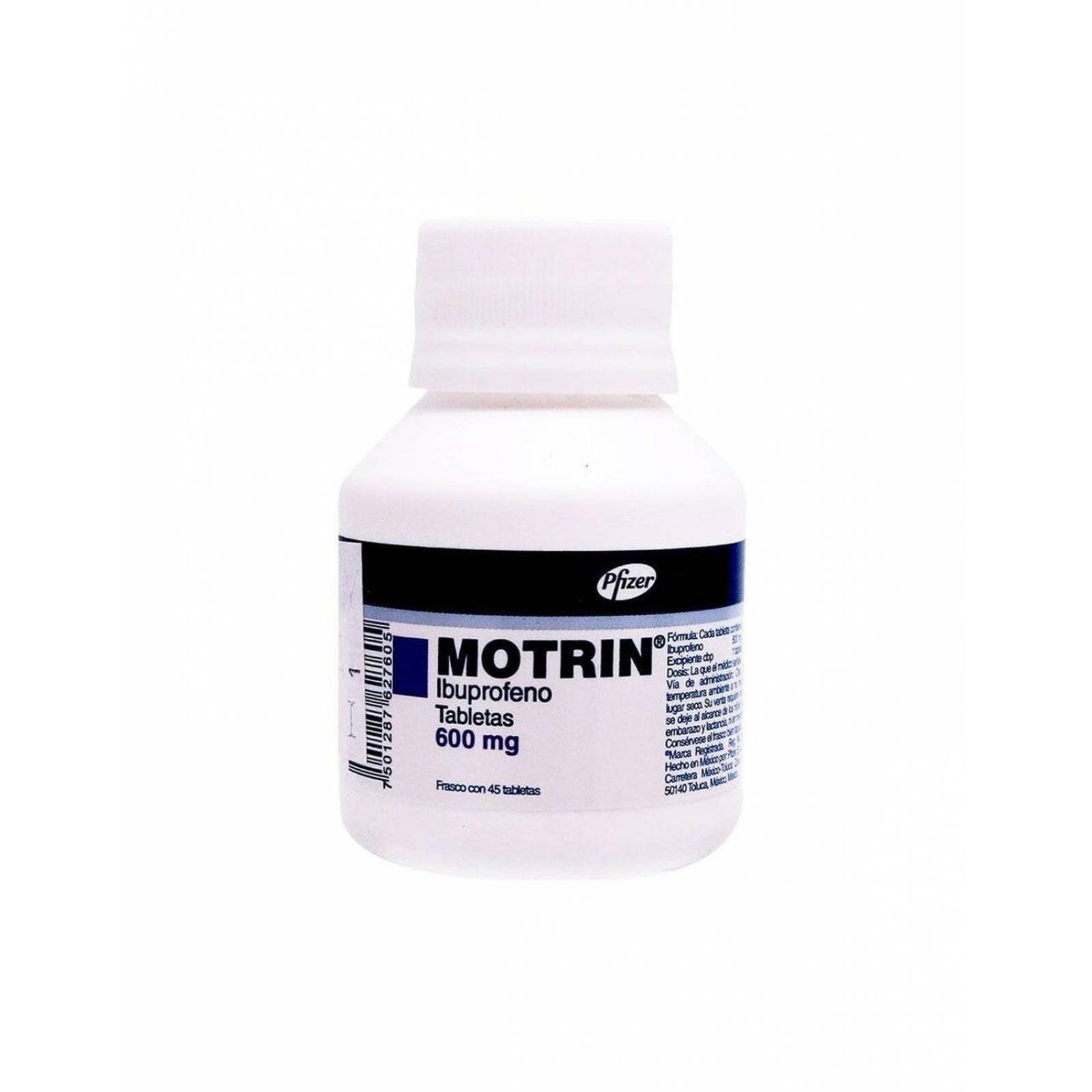 Motrin 600 mg Frasco Con 45 Tabletas 