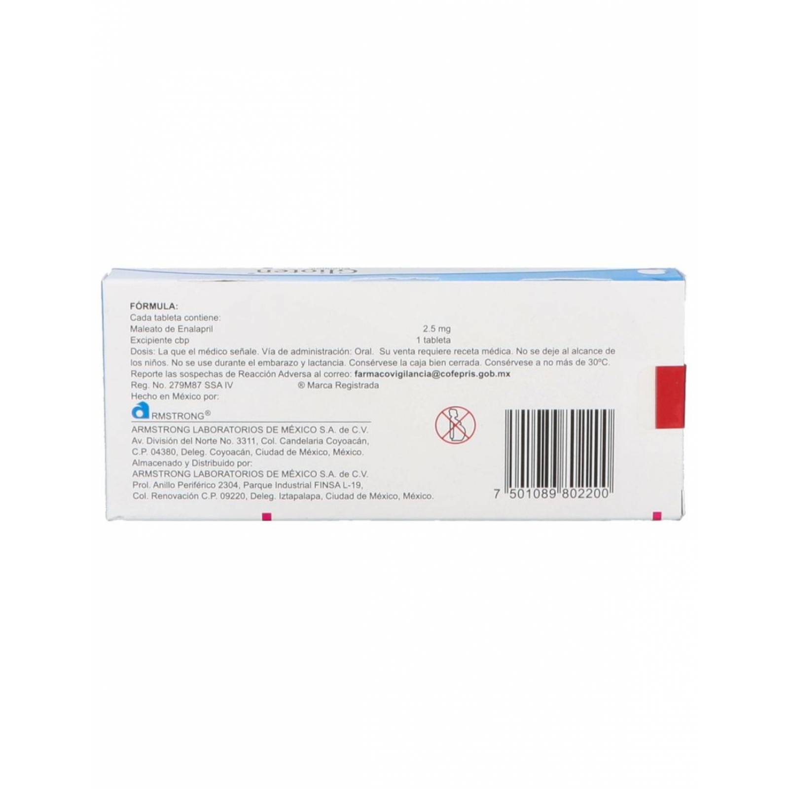 Glioten 2.5 mg Caja Con 10 Tabletas 