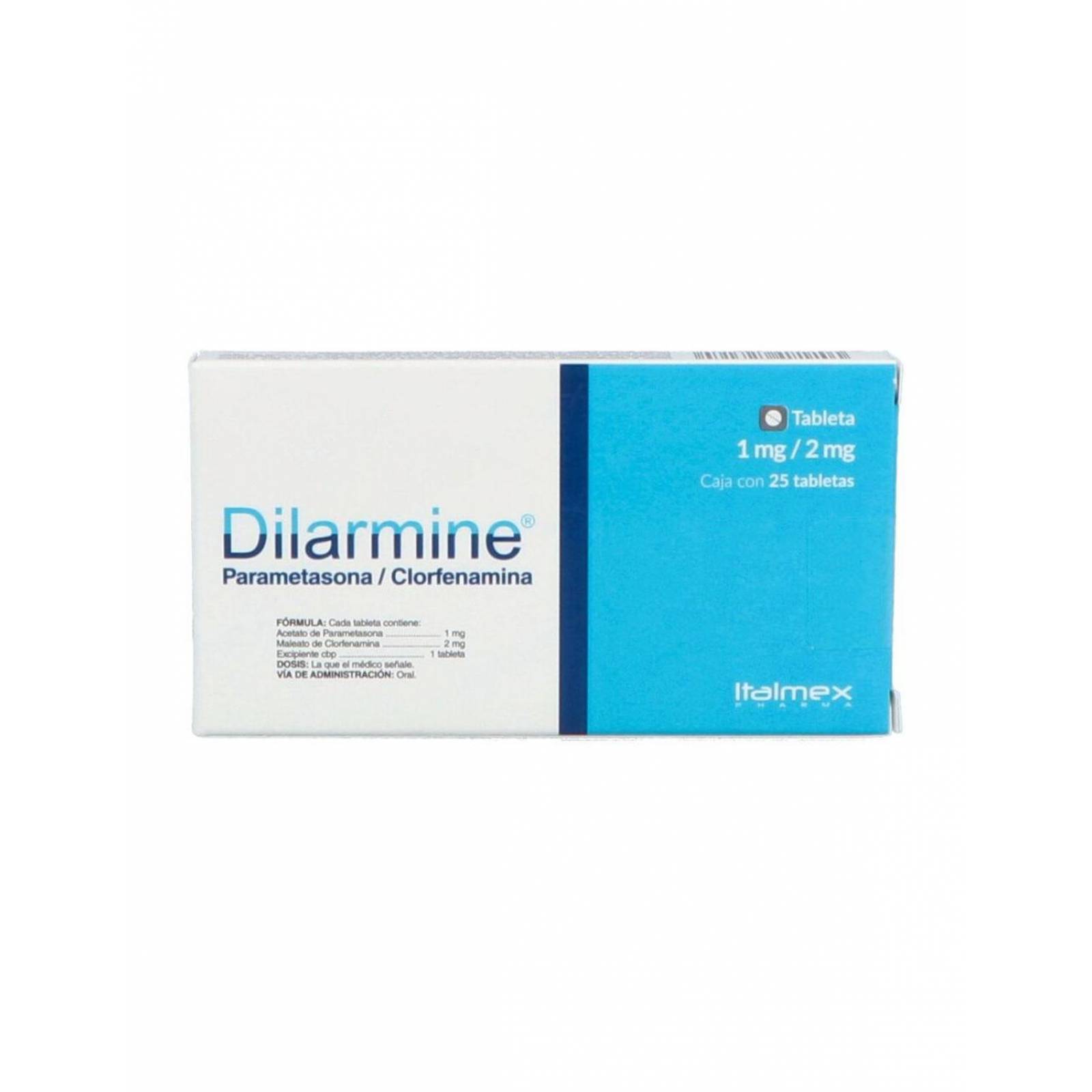 Dilarmine 1mg-2mg Caja Con 25 Tabletas 