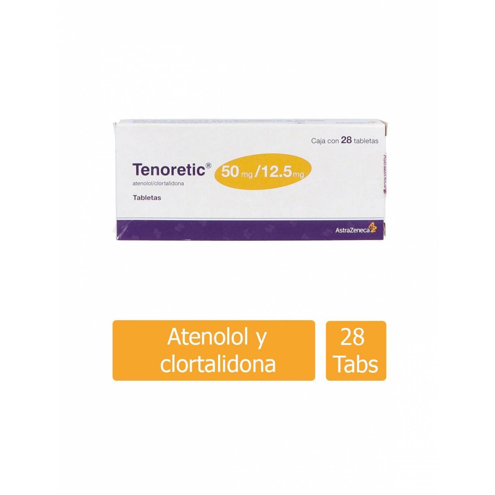 Tenoretic 50 mg / 12.5 mg Caja Con 28 Tabletas 