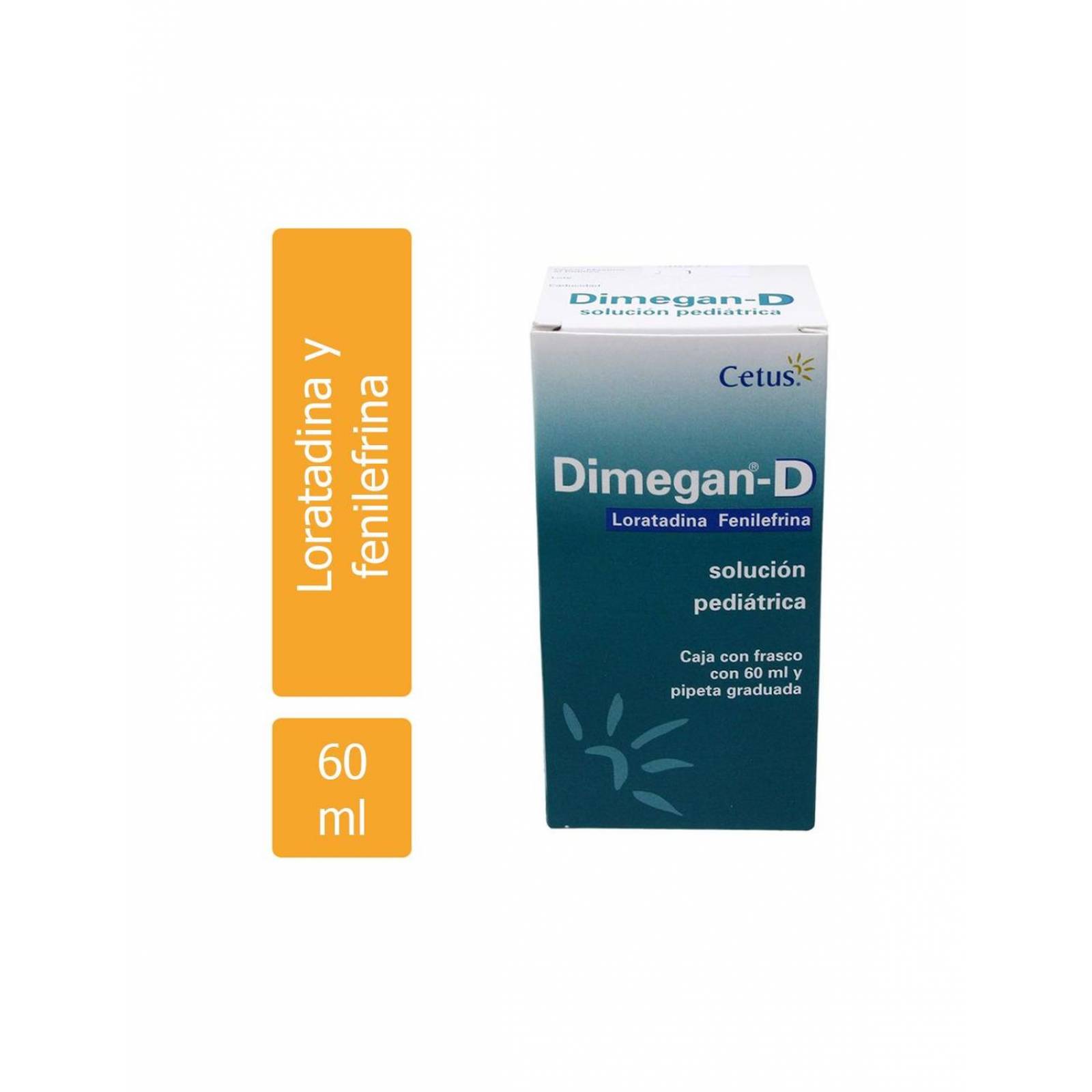 Dimegan D Solución 0.5 / 2 mg Pediátrica Caja Con Frasco Con 60 mL 