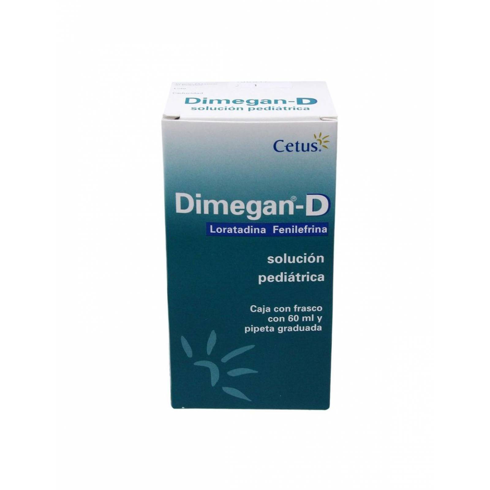 Dimegan D Solución 0.5 / 2 mg Pediátrica Caja Con Frasco Con 60 mL 