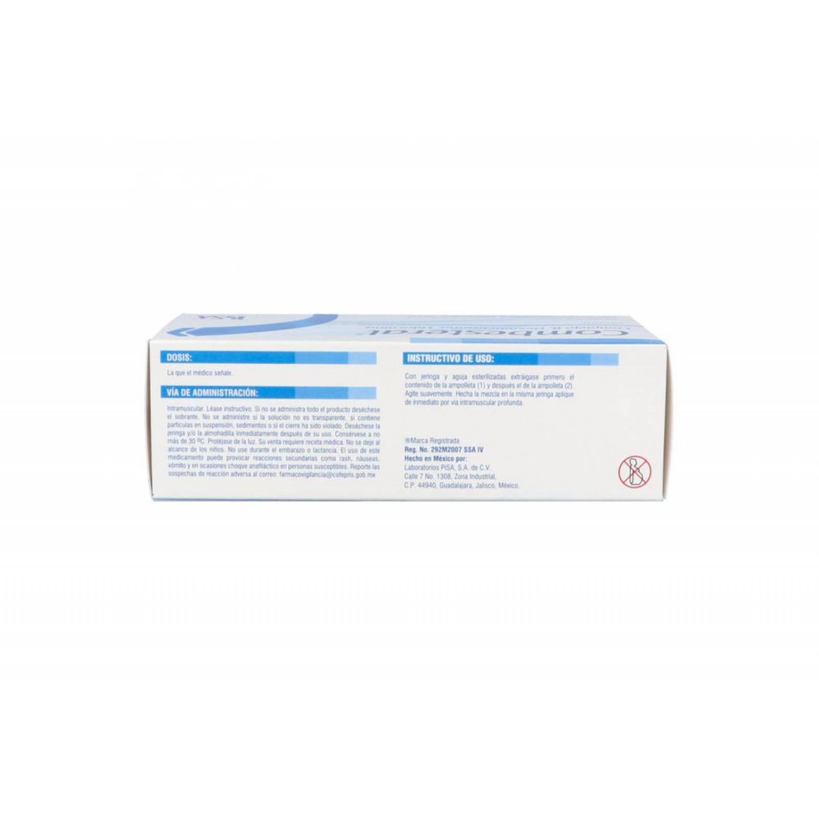 Combesteral Caja Con 3 Ampolletas (1) de 1 mL y (2) de 2 mL y 3 Jeringas - RX 
