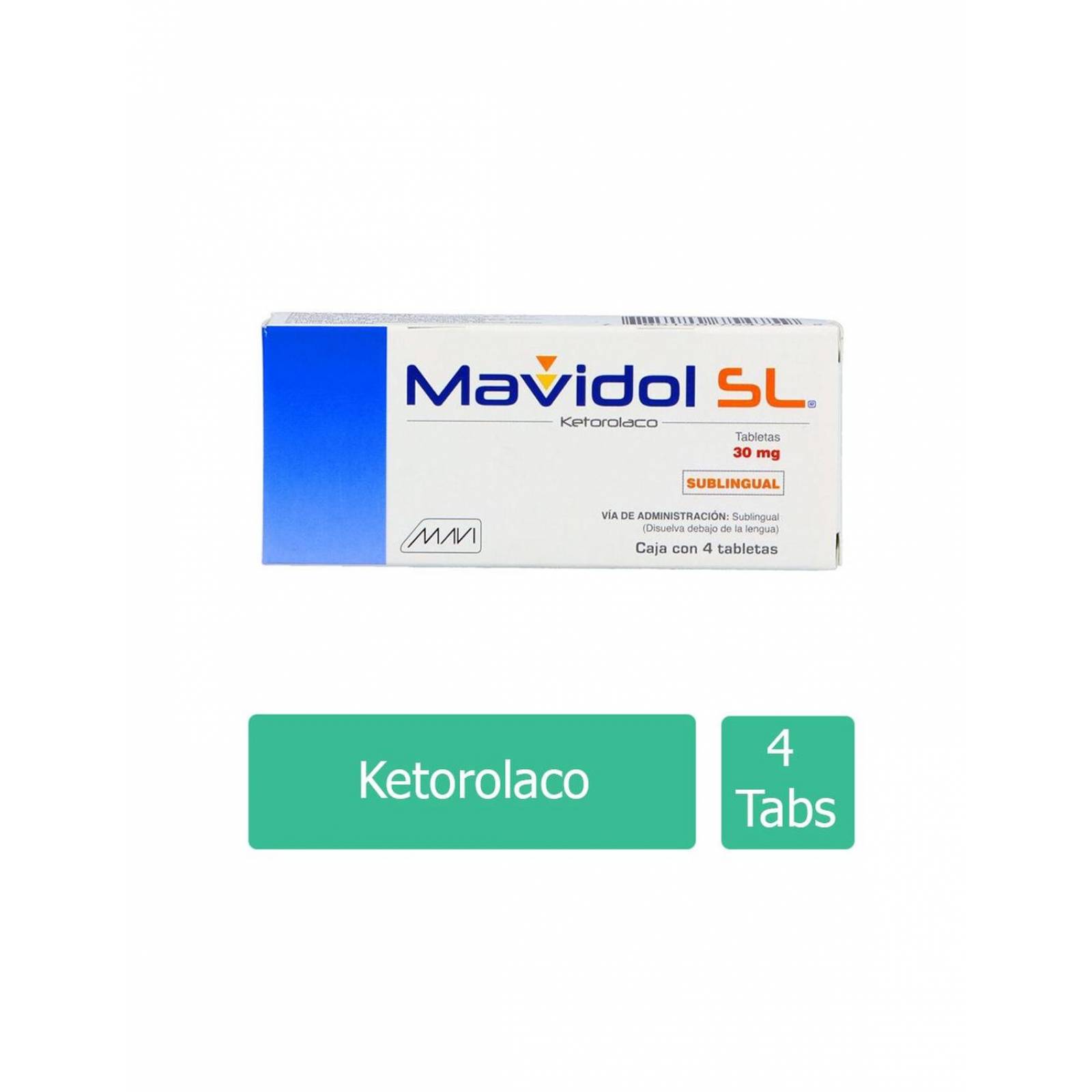 Mavidol SL 30 mg Caja Con 4 Tabletas 