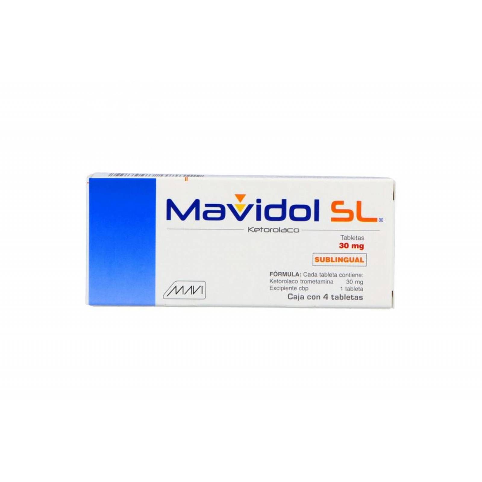 Mavidol SL 30 mg Caja Con 4 Tabletas 