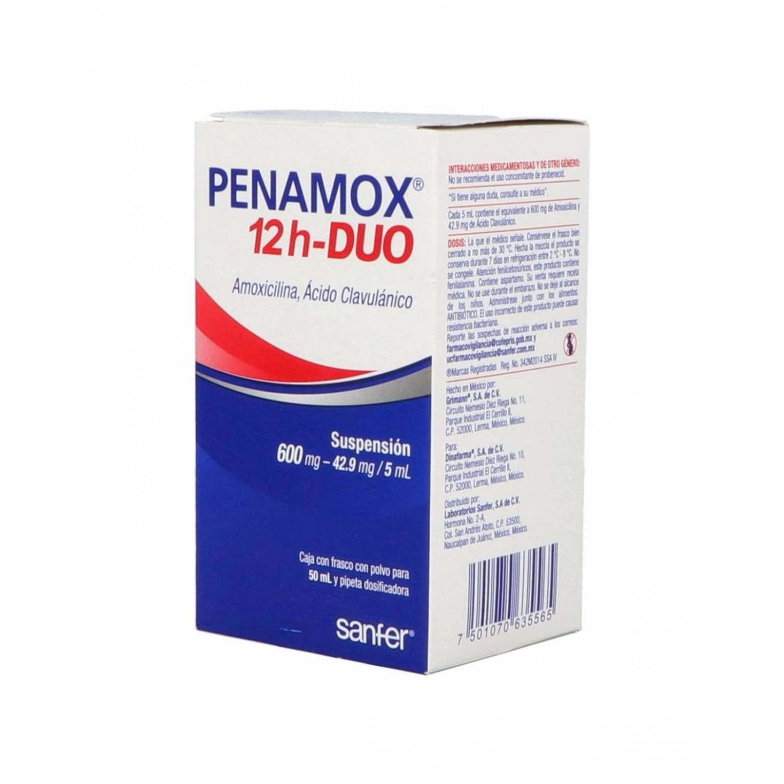 Penamox 12H Duo Suspensión Polvo Para 50 mL 